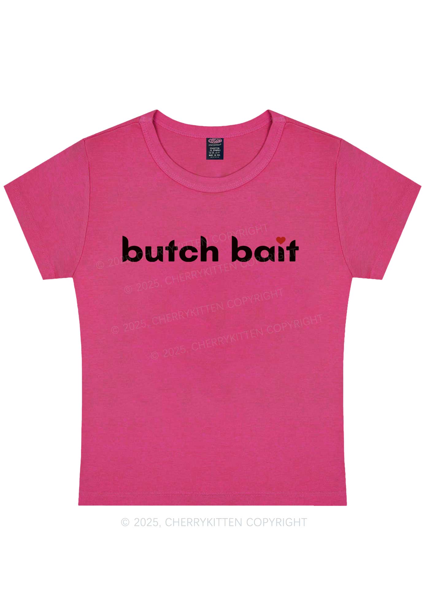 Butch Bait Heart Y2K Baby Tee Cherrykitten - Image 8