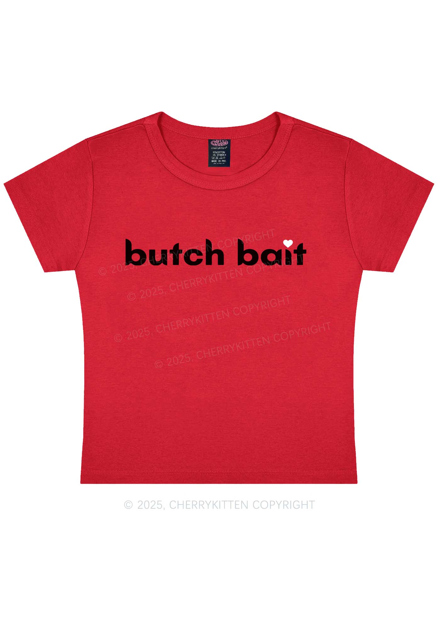 Butch Bait Heart Y2K Baby Tee Cherrykitten - Image 9