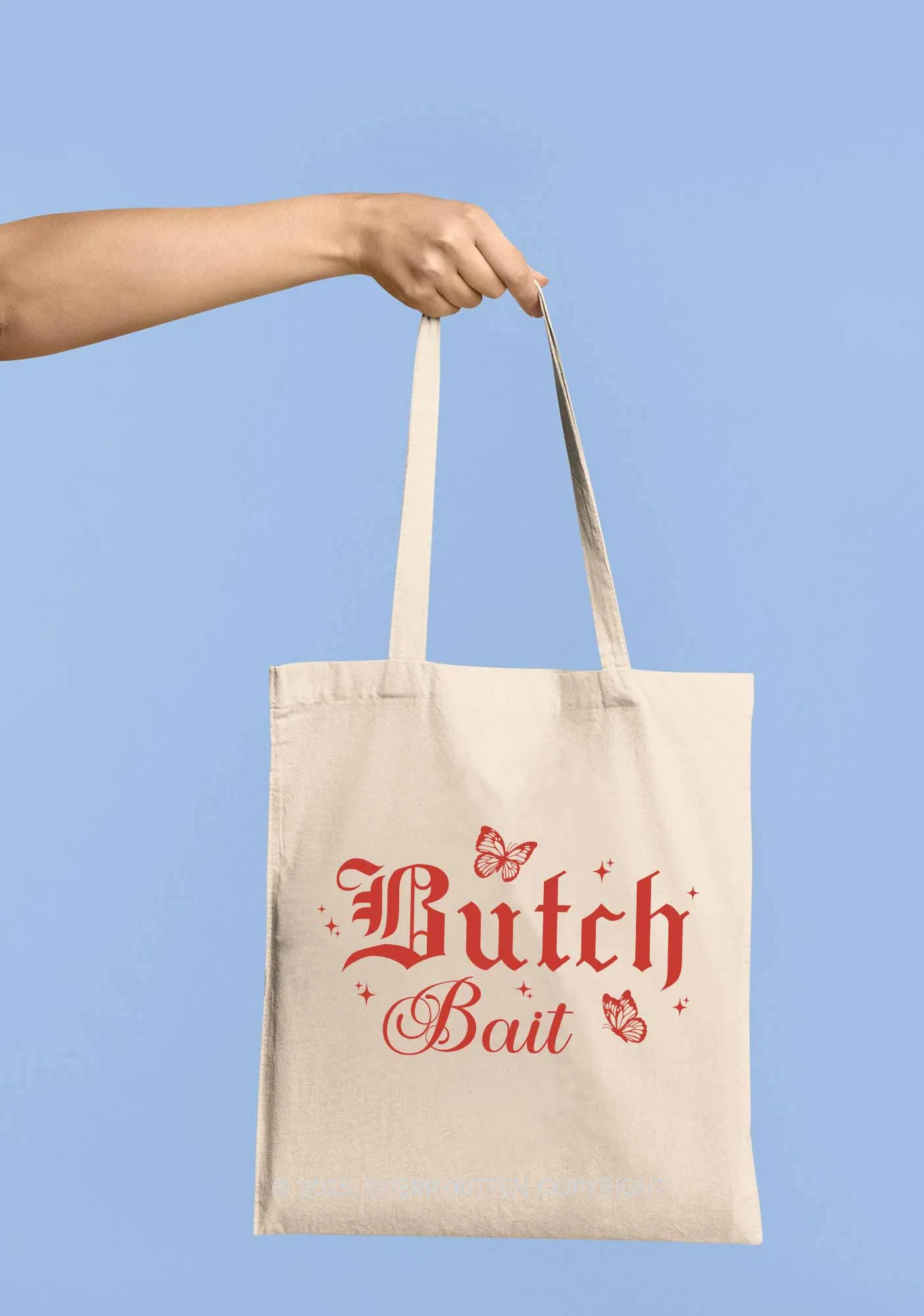 Butch Bait Pride Y2K Canvas Tote Bag Cherrykitten - Image 2