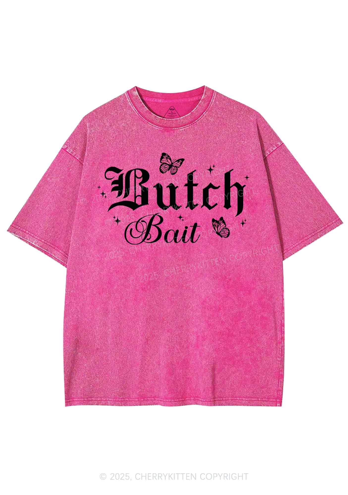 Butch Bait Pride Y2K Shirts Washed Tee Cherrykitten - Image 4