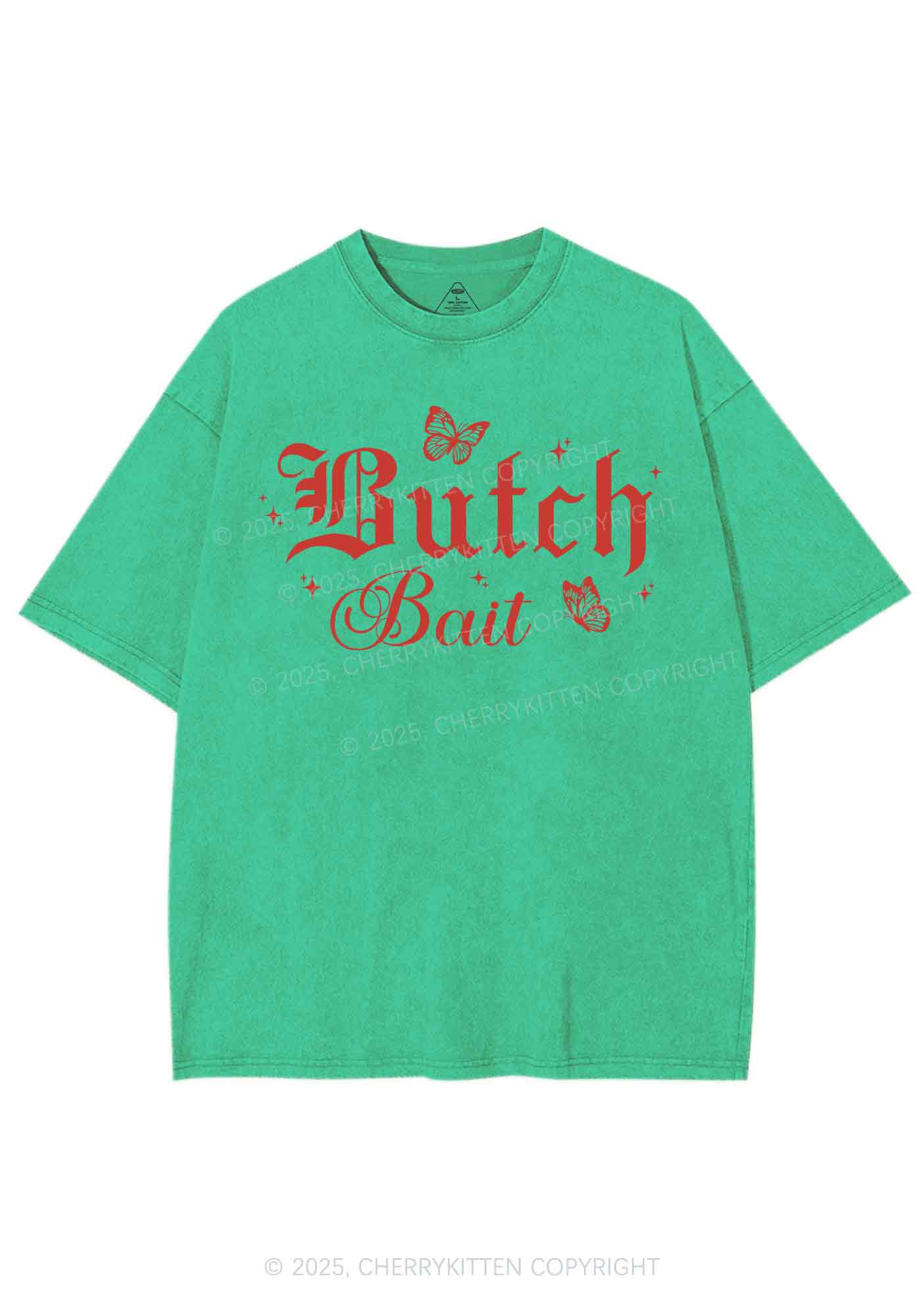 Butch Bait Pride Y2K Shirts Washed Tee Cherrykitten - Image 8