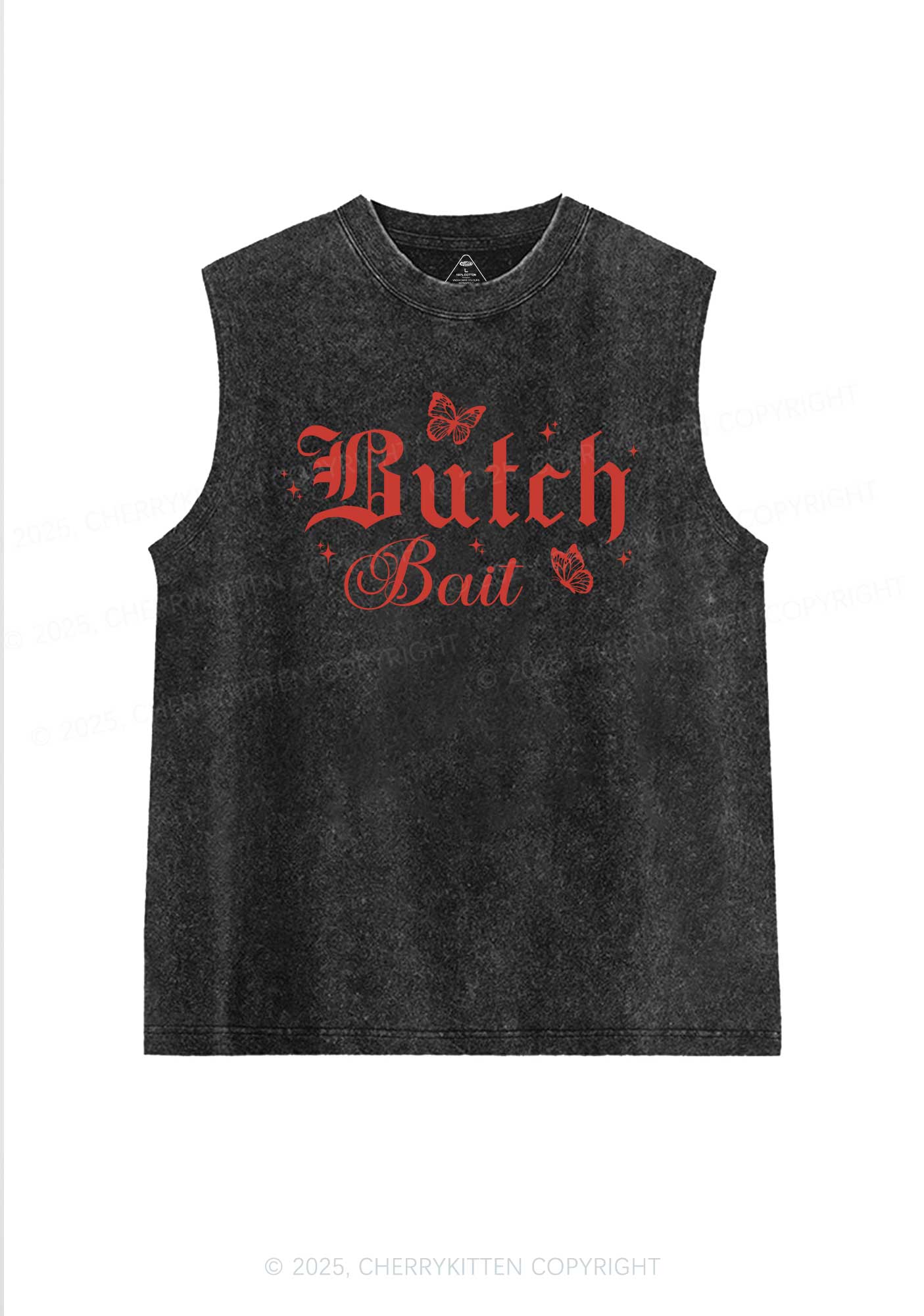 Butch Bait Pride Y2K Washed Muscle Tank Cherrykitten - Image 3