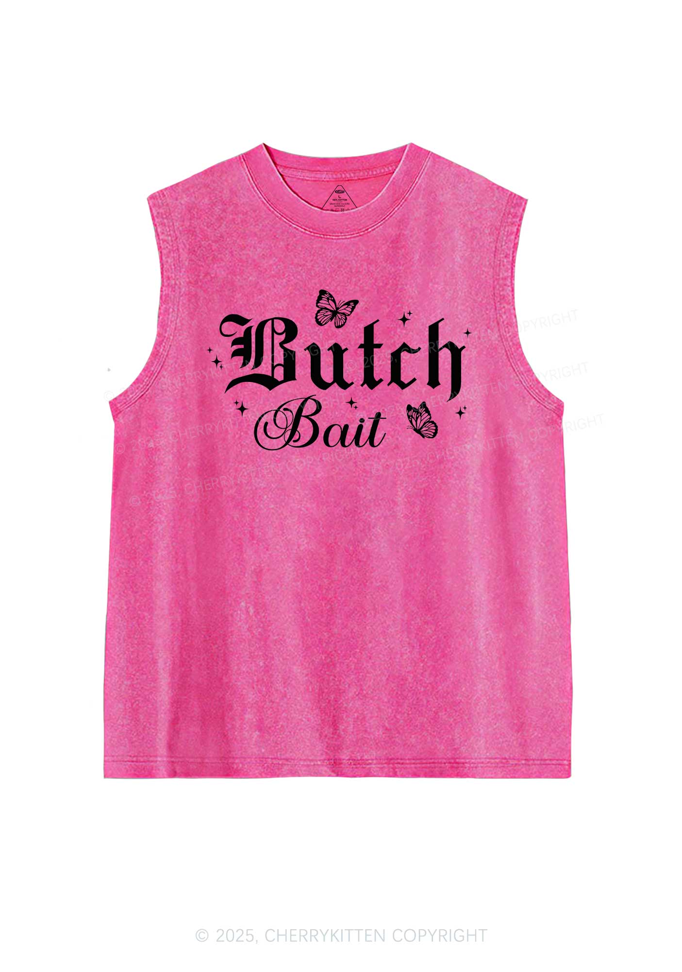 Butch Bait Pride Y2K Washed Muscle Tank Cherrykitten - Image 4