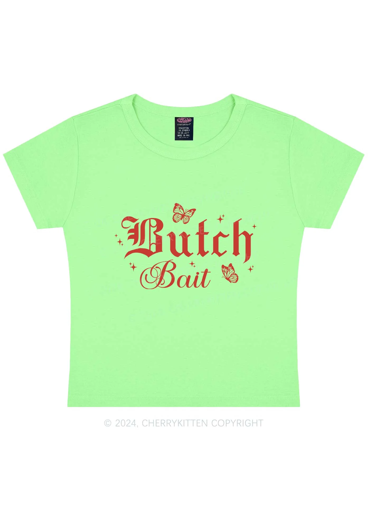 Butch Bait Y2K Baby Tee Cherrykitten - Image 11