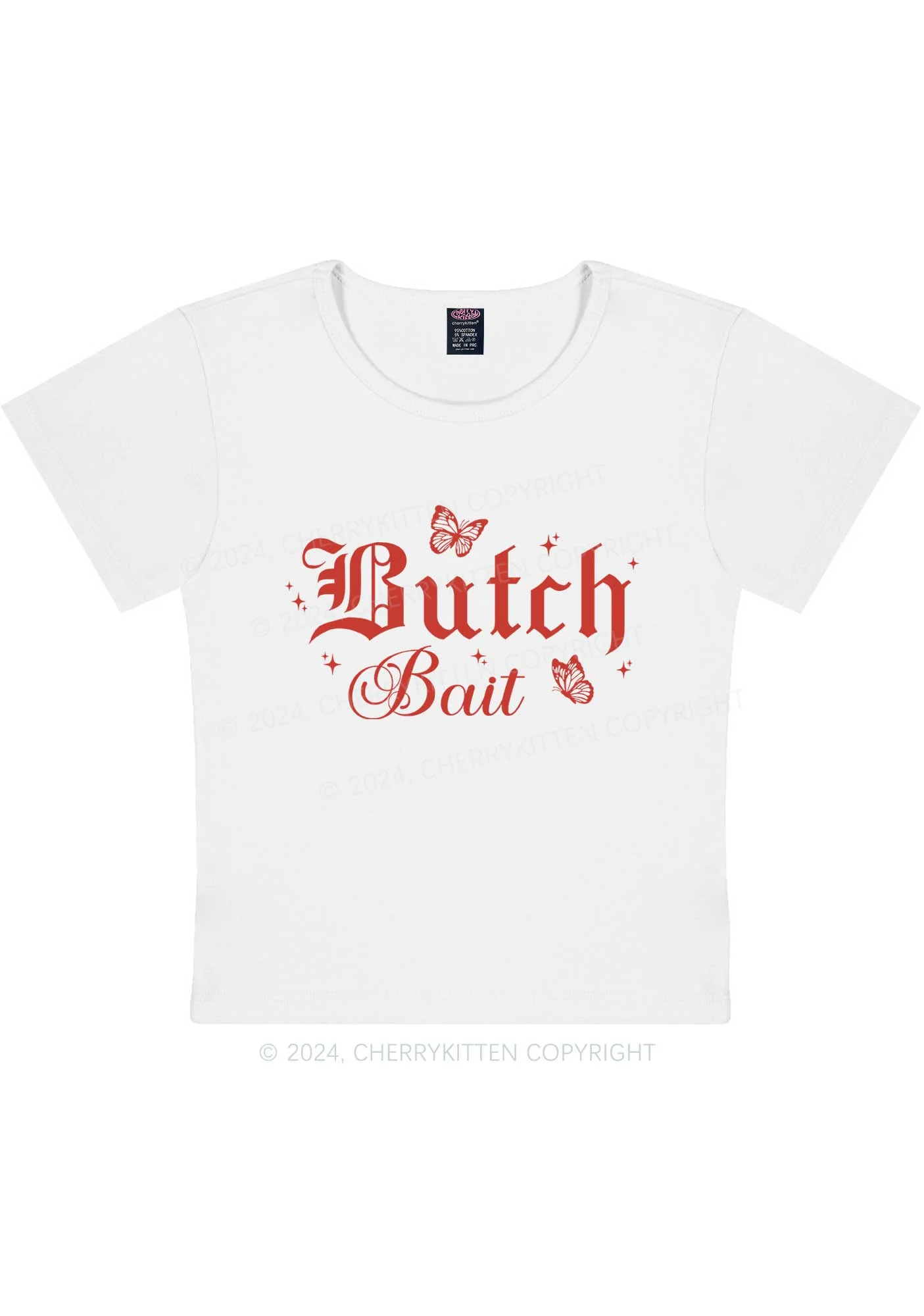 Butch Bait Y2K Baby Tee Cherrykitten - Image 6
