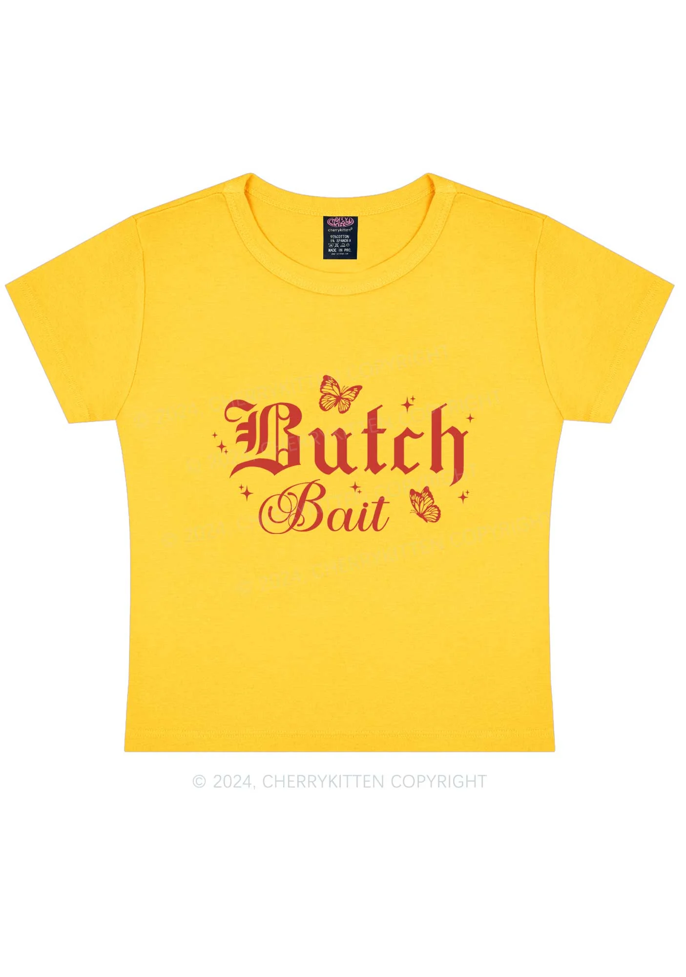 Butch Bait Y2K Baby Tee Cherrykitten - Image 9