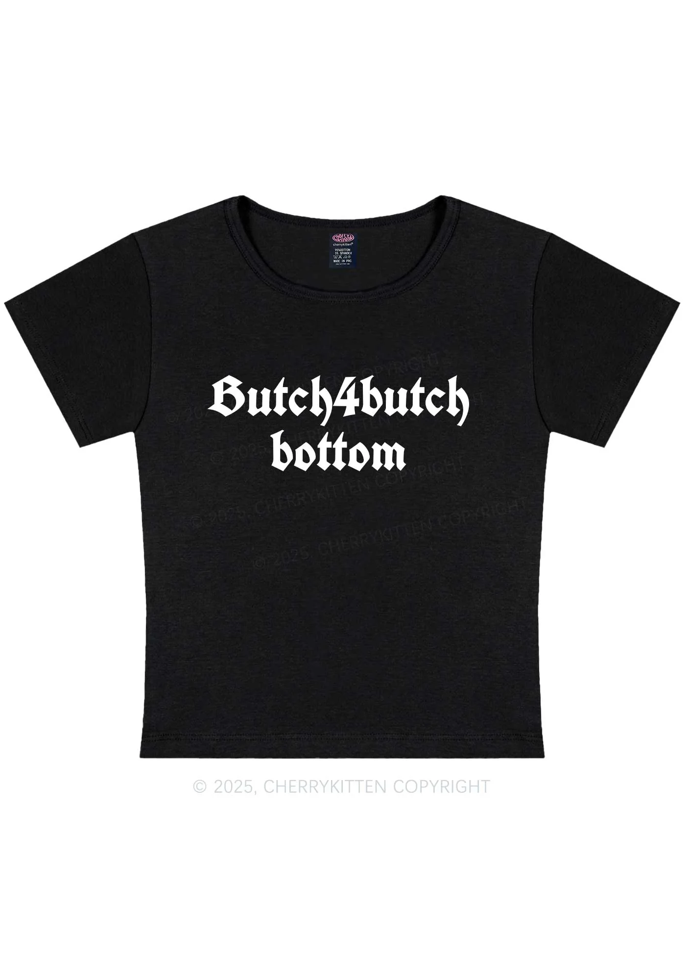 Butch Bottom Pride Y2K Baby Tee Cherrykitten - Image 4