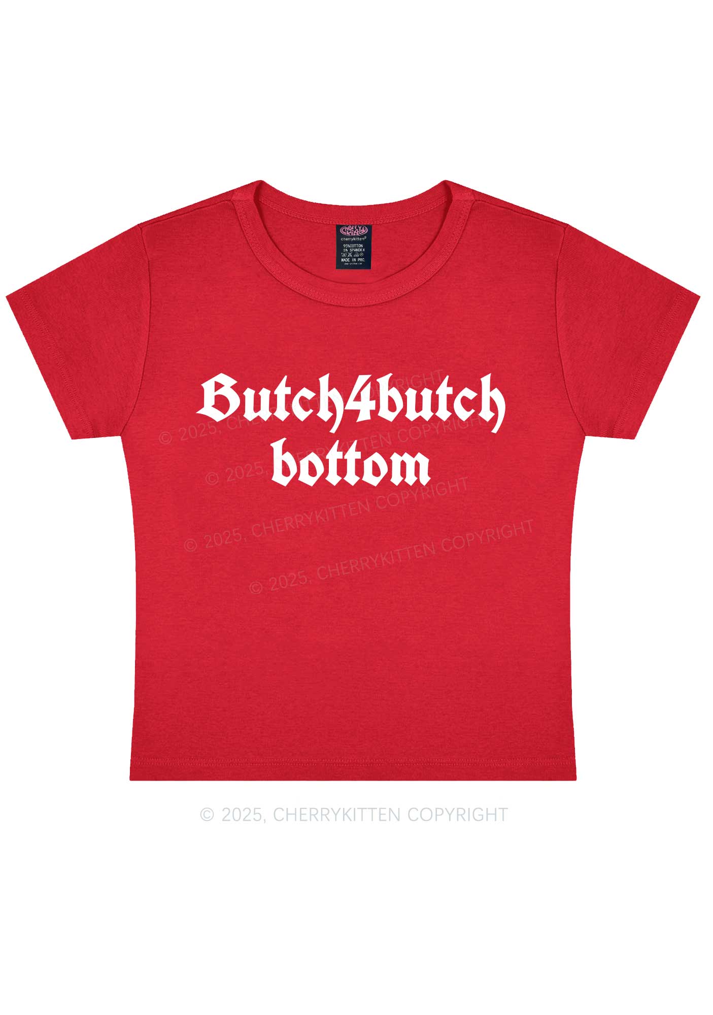Butch Bottom Pride Y2K Baby Tee Cherrykitten - Image 5