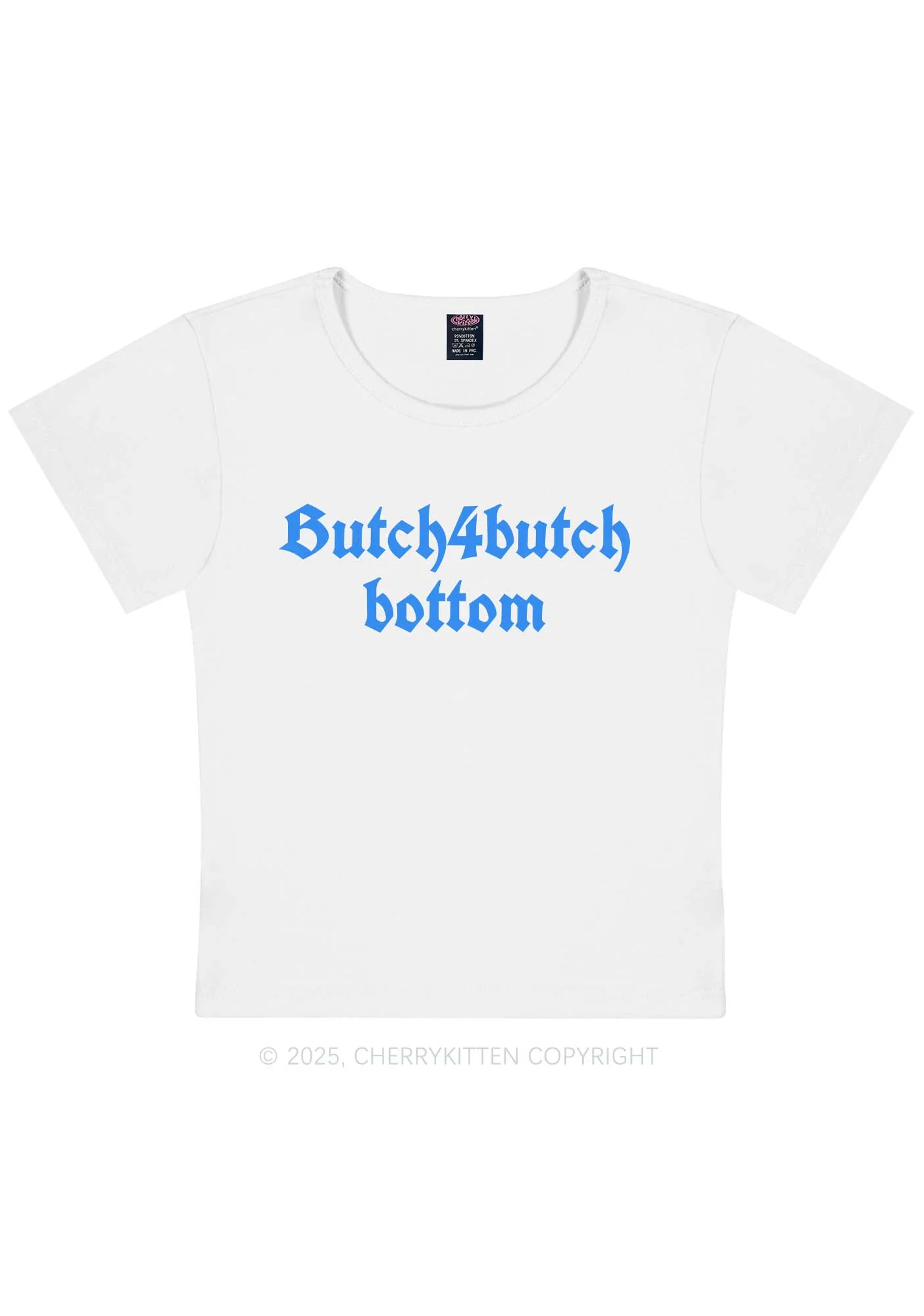 Butch Bottom Pride Y2K Baby Tee Cherrykitten - Image 6