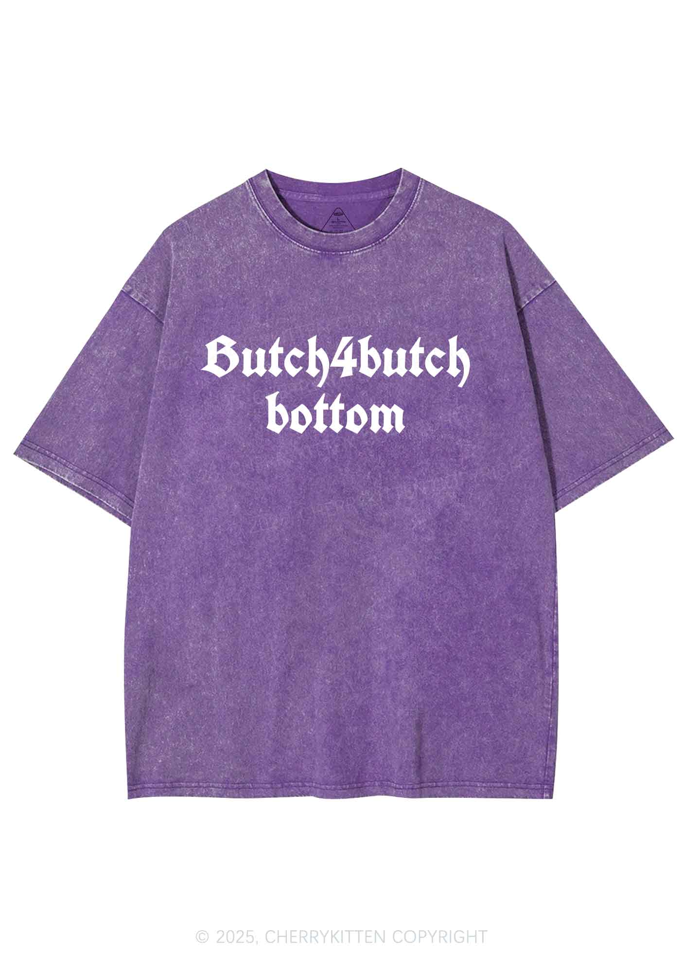 Butch Bottom Pride Y2K Shirts Washed Tee Cherrykitten - Image 4
