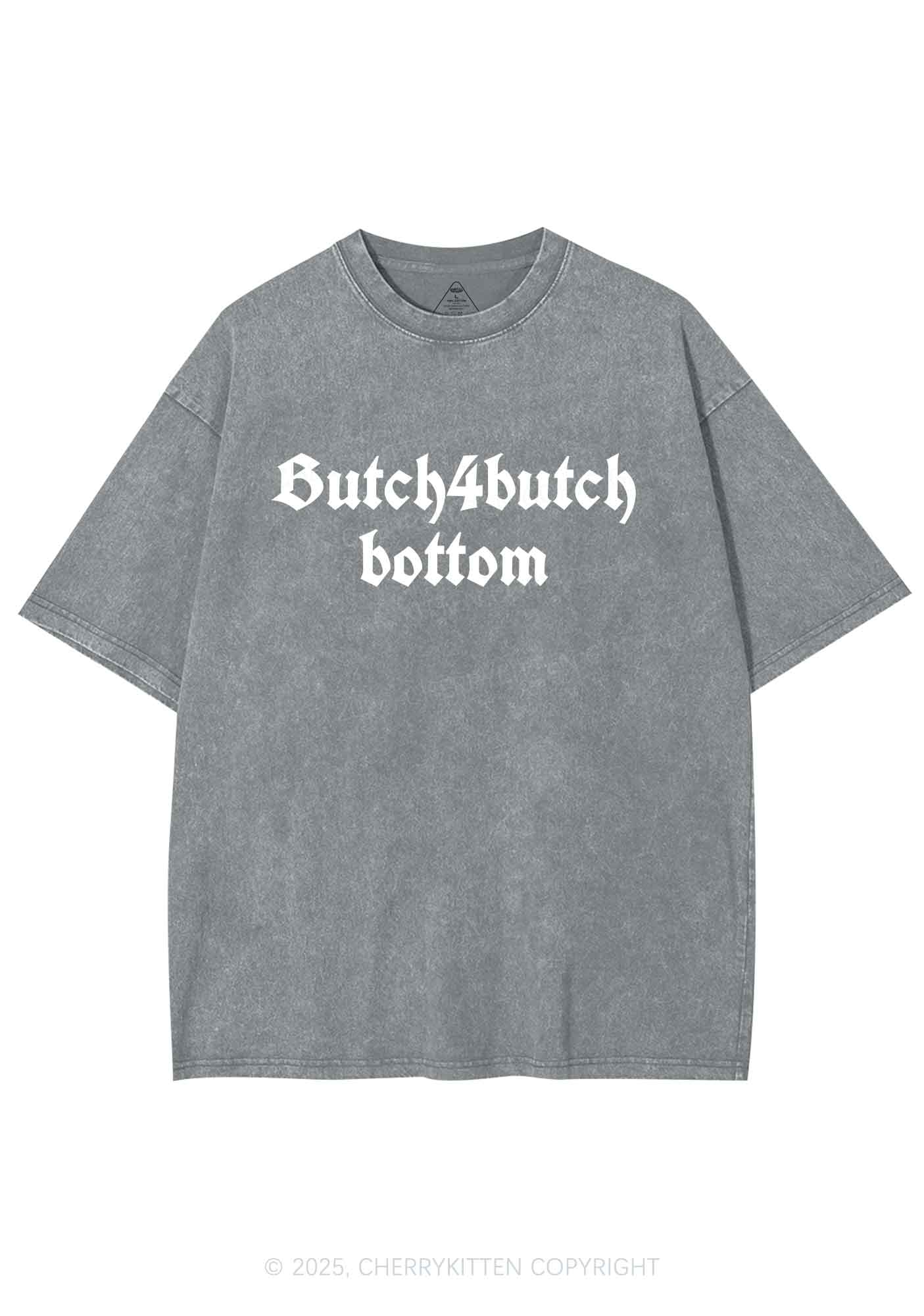 Butch Bottom Pride Y2K Shirts Washed Tee Cherrykitten - Image 7