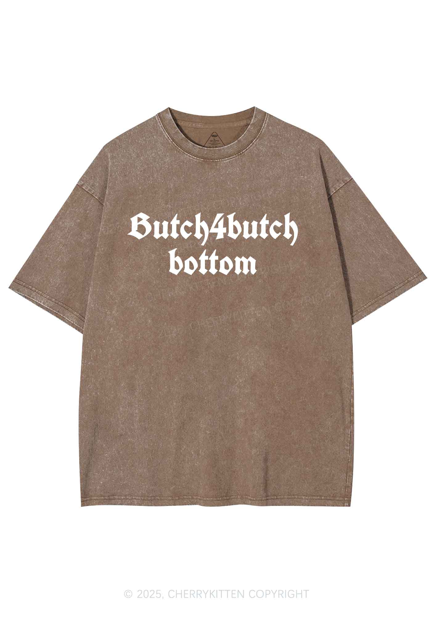 Butch Bottom Pride Y2K Shirts Washed Tee Cherrykitten - Image 8