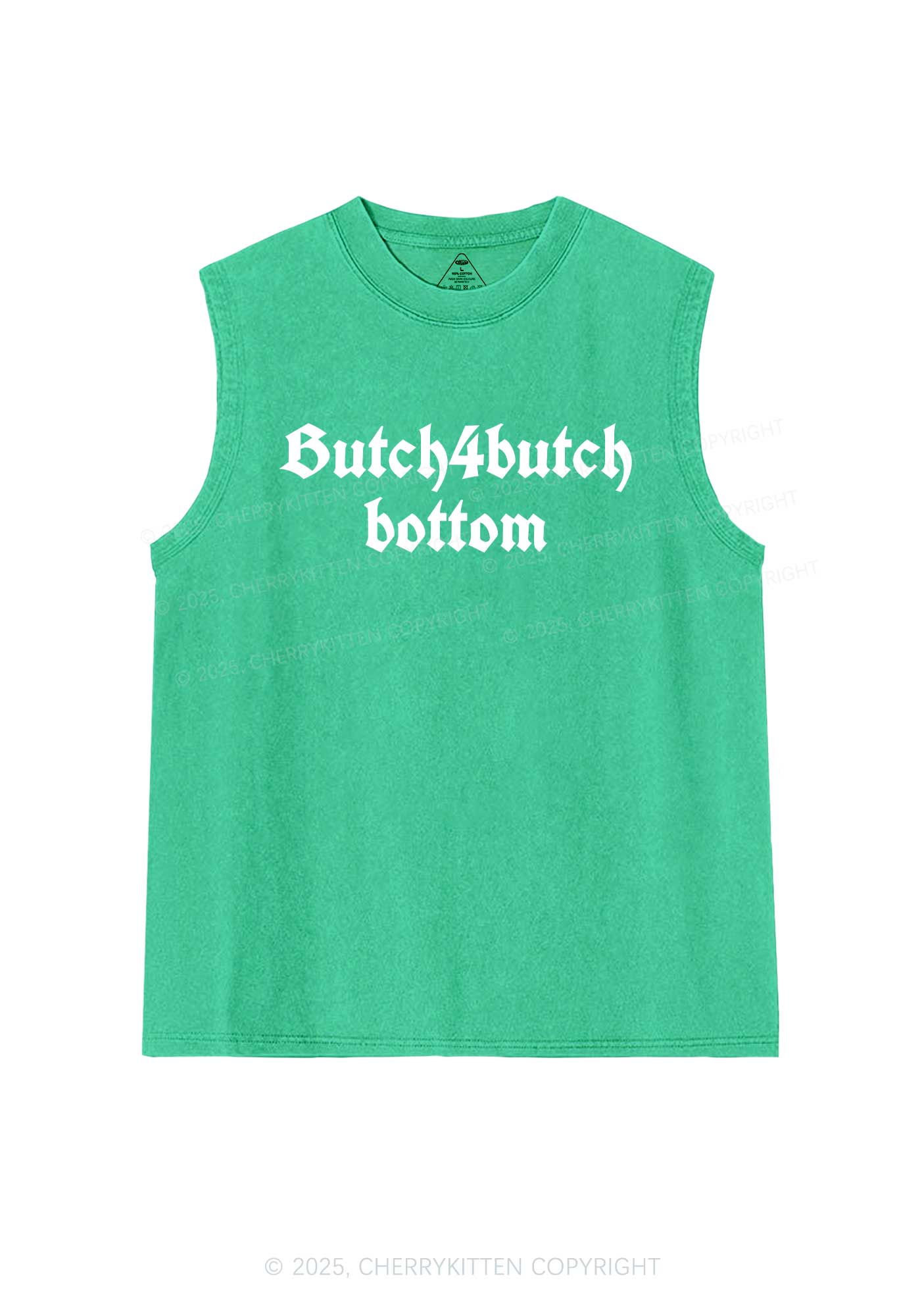 Butch Bottom Pride Y2K Washed Muscle Tank Cherrykitten - Image 5