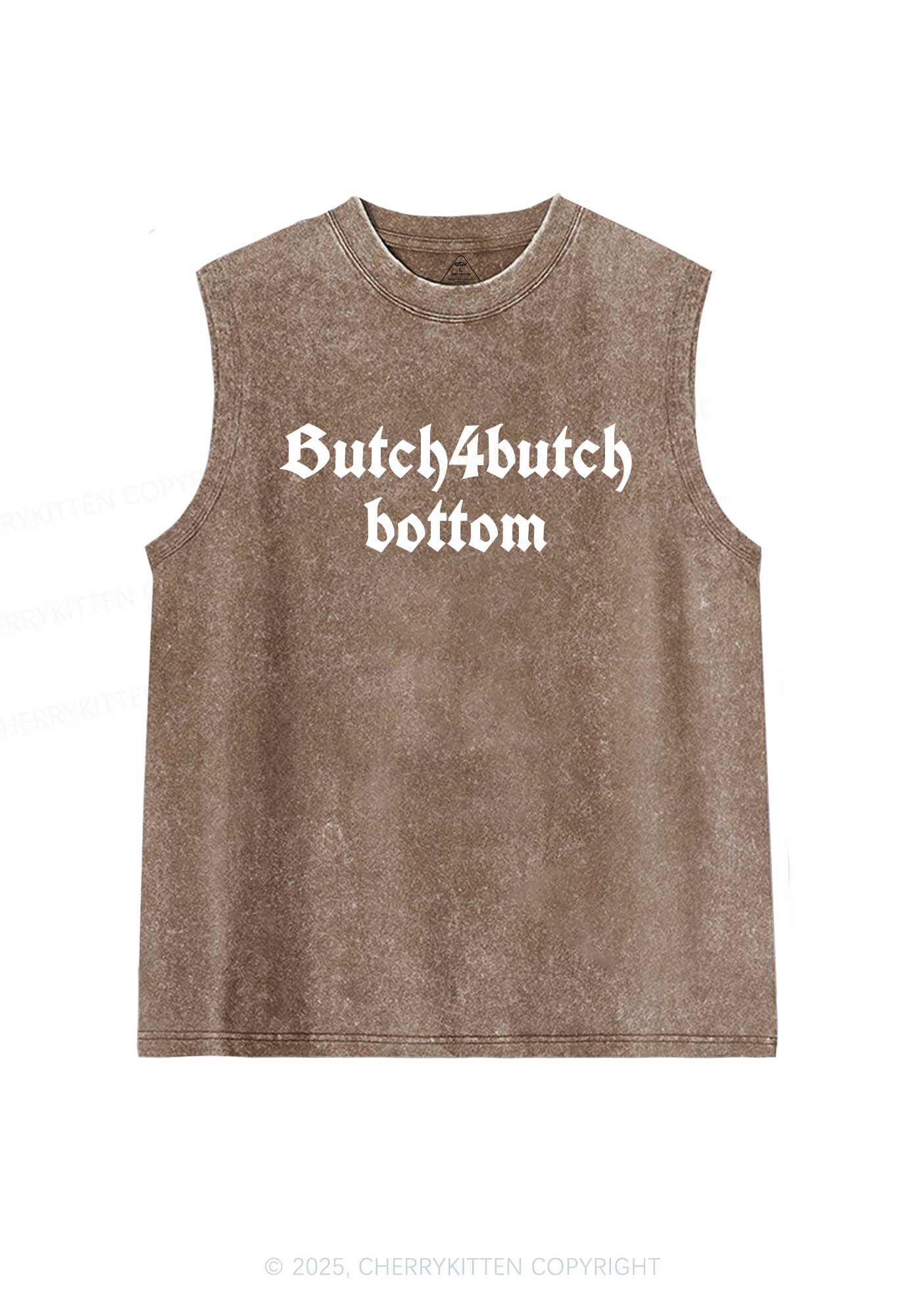 Butch Bottom Pride Y2K Washed Muscle Tank Cherrykitten - Image 6