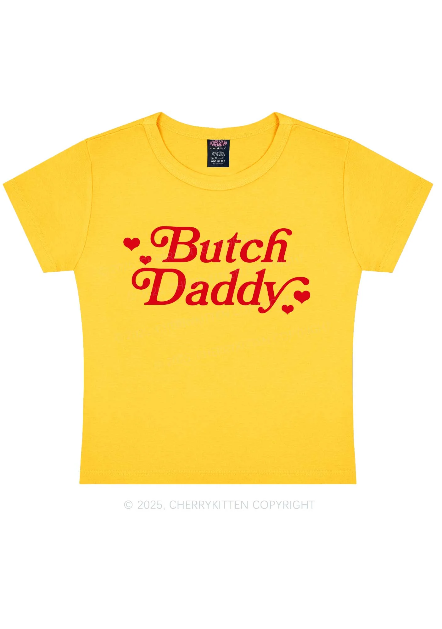 Butch Daddy Y2K Baby Tee Cherrykitten - Image 6