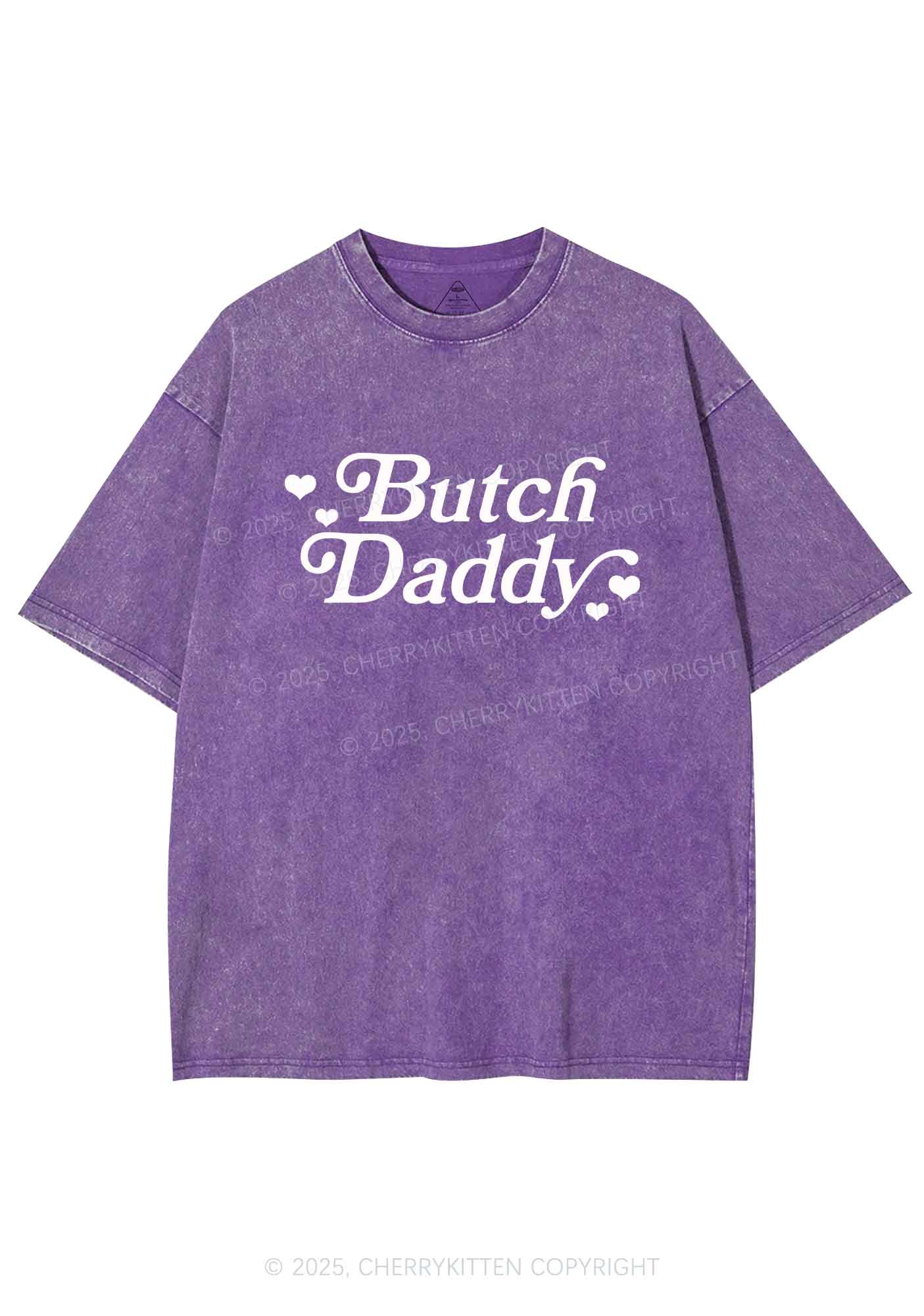 Butch Daddy Y2K Shirts Washed Tee Cherrykitten - Image 5