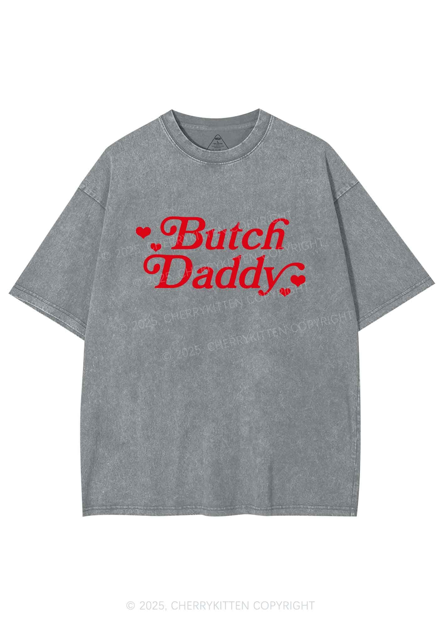 Butch Daddy Y2K Shirts Washed Tee Cherrykitten - Image 6