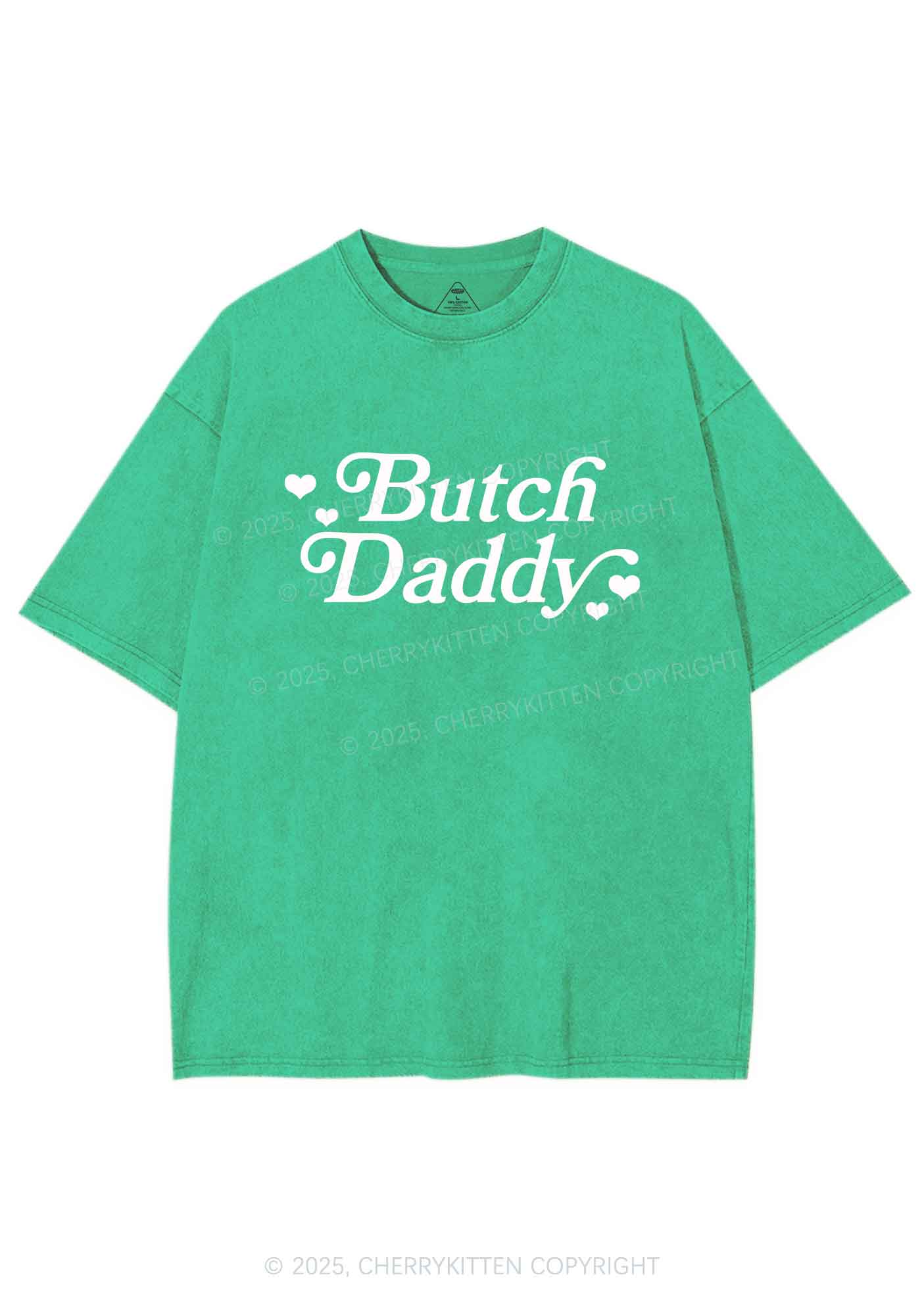 Butch Daddy Y2K Shirts Washed Tee Cherrykitten - Image 8