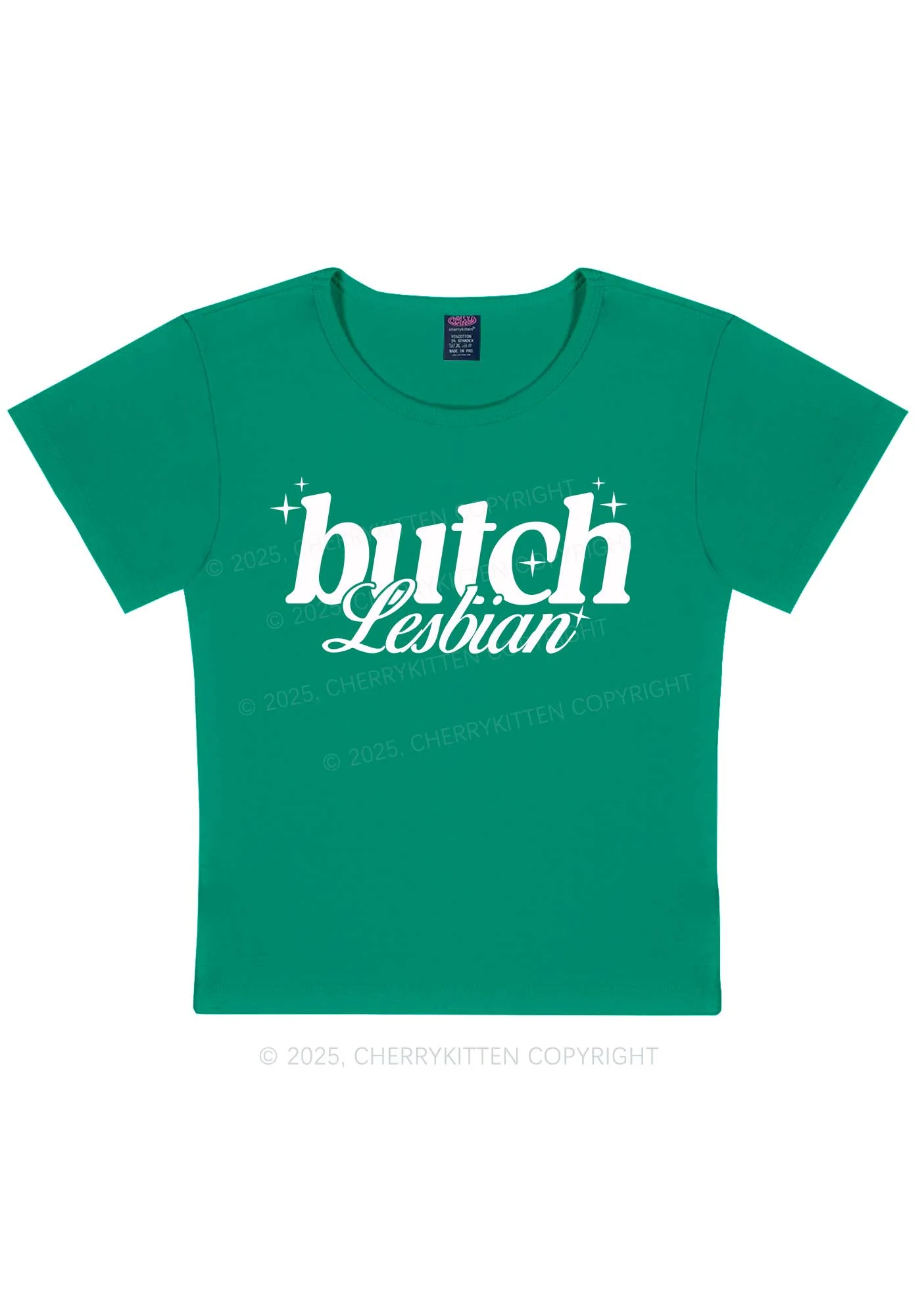 Butch Lesbian Y2K Baby Tee Cherrykitten - Image 11