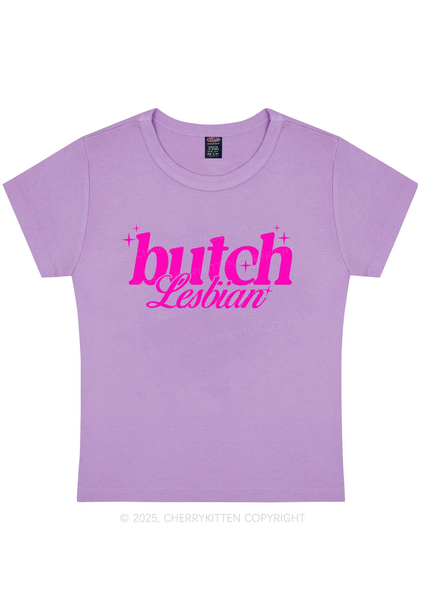 Butch Lesbian Y2K Baby Tee Cherrykitten - Image 5