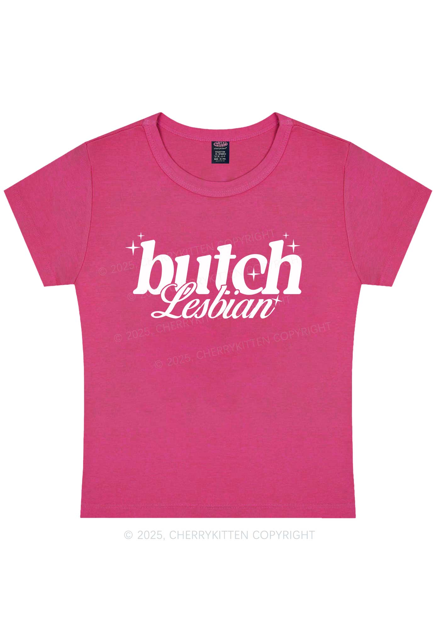 Butch Lesbian Y2K Baby Tee Cherrykitten - Image 6