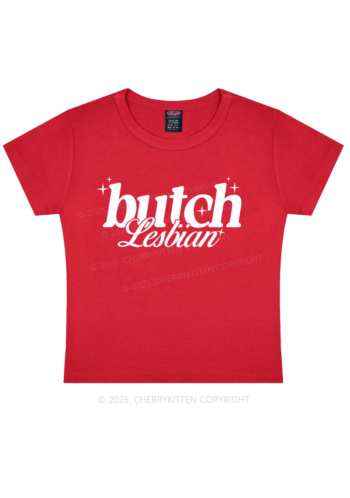 Butch Lesbian Y2K Baby Tee Cherrykitten - Image 7
