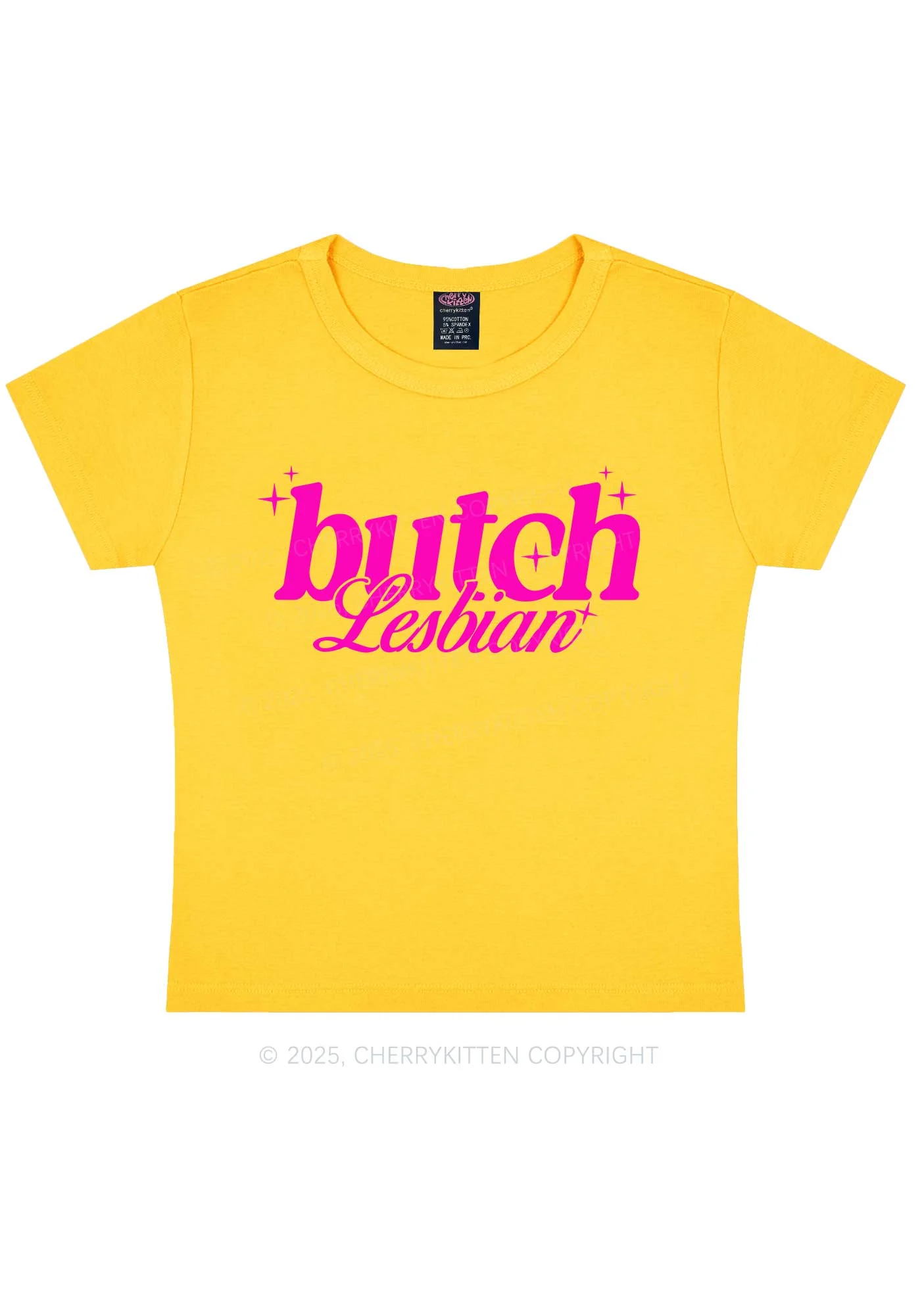 Butch Lesbian Y2K Baby Tee Cherrykitten - Image 8