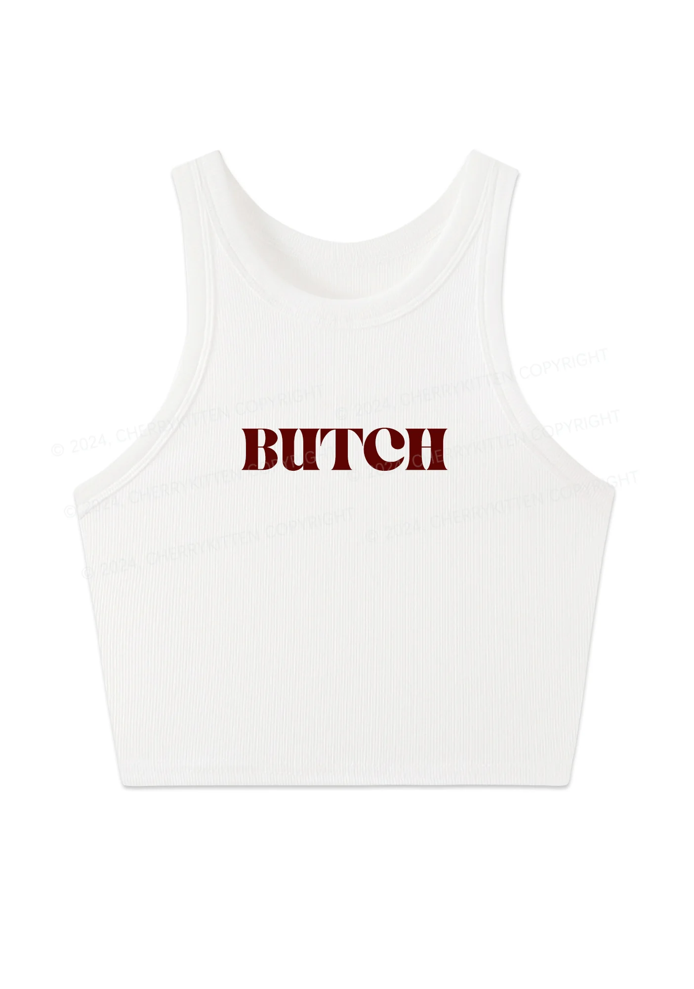 Butch Y2K Crop Tank Top Cherrykitten - Image 2
