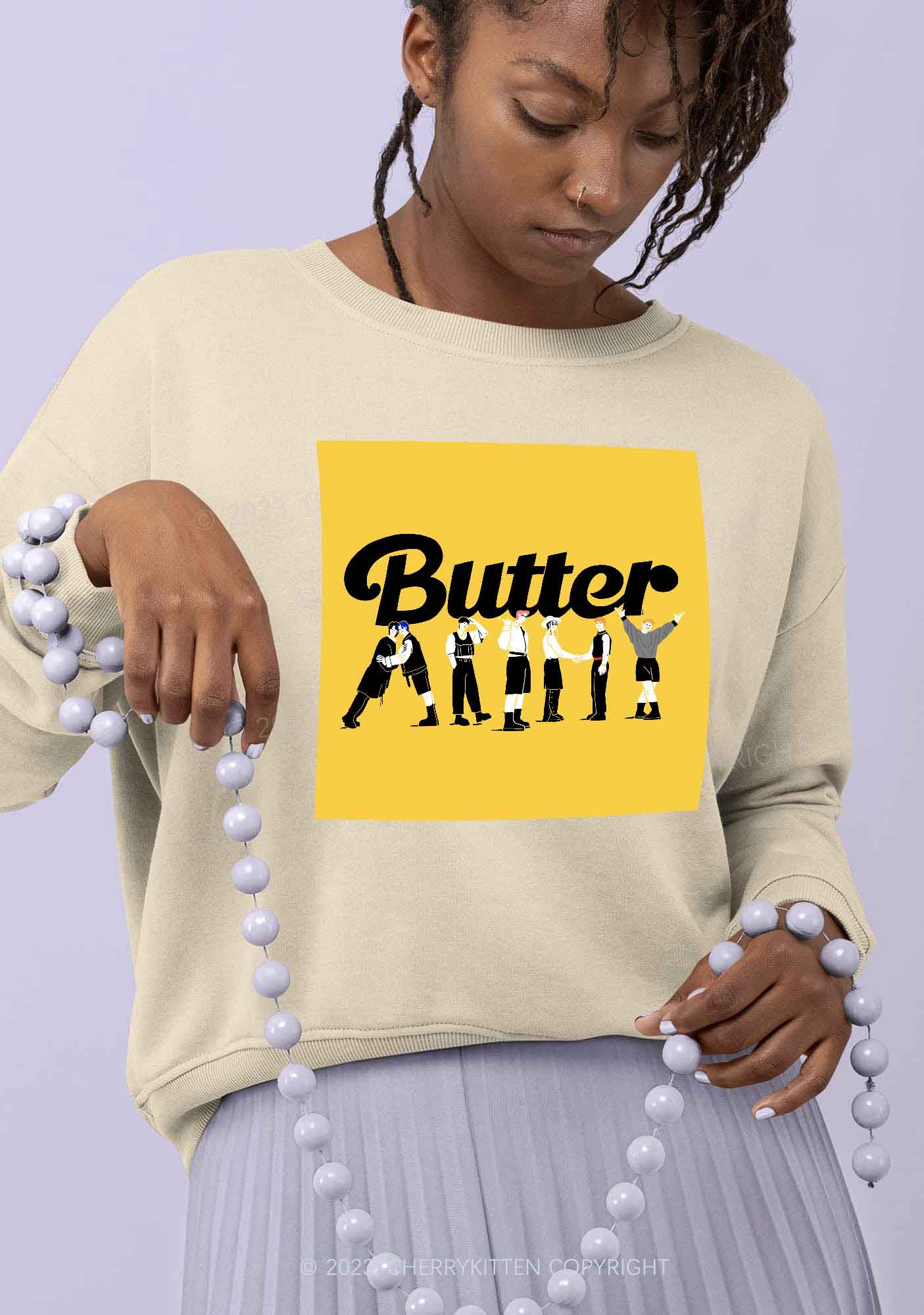 Butter Bangtan Boys Kpop Y2K Sweatshirt Cherrykitten - Image 2