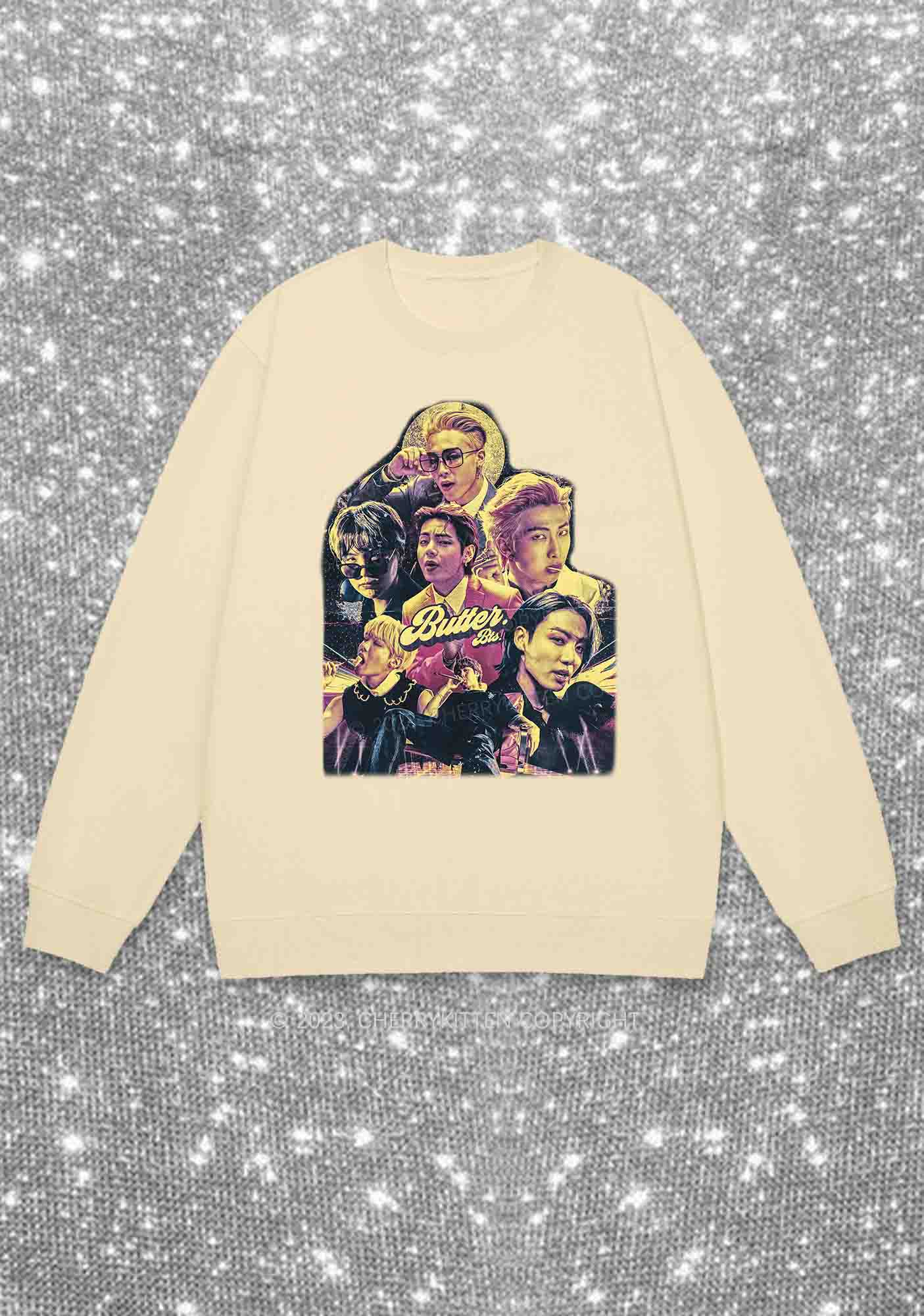 Butter Bangtan Kpop Y2K Sweatshirt Cherrykitten - Image 4