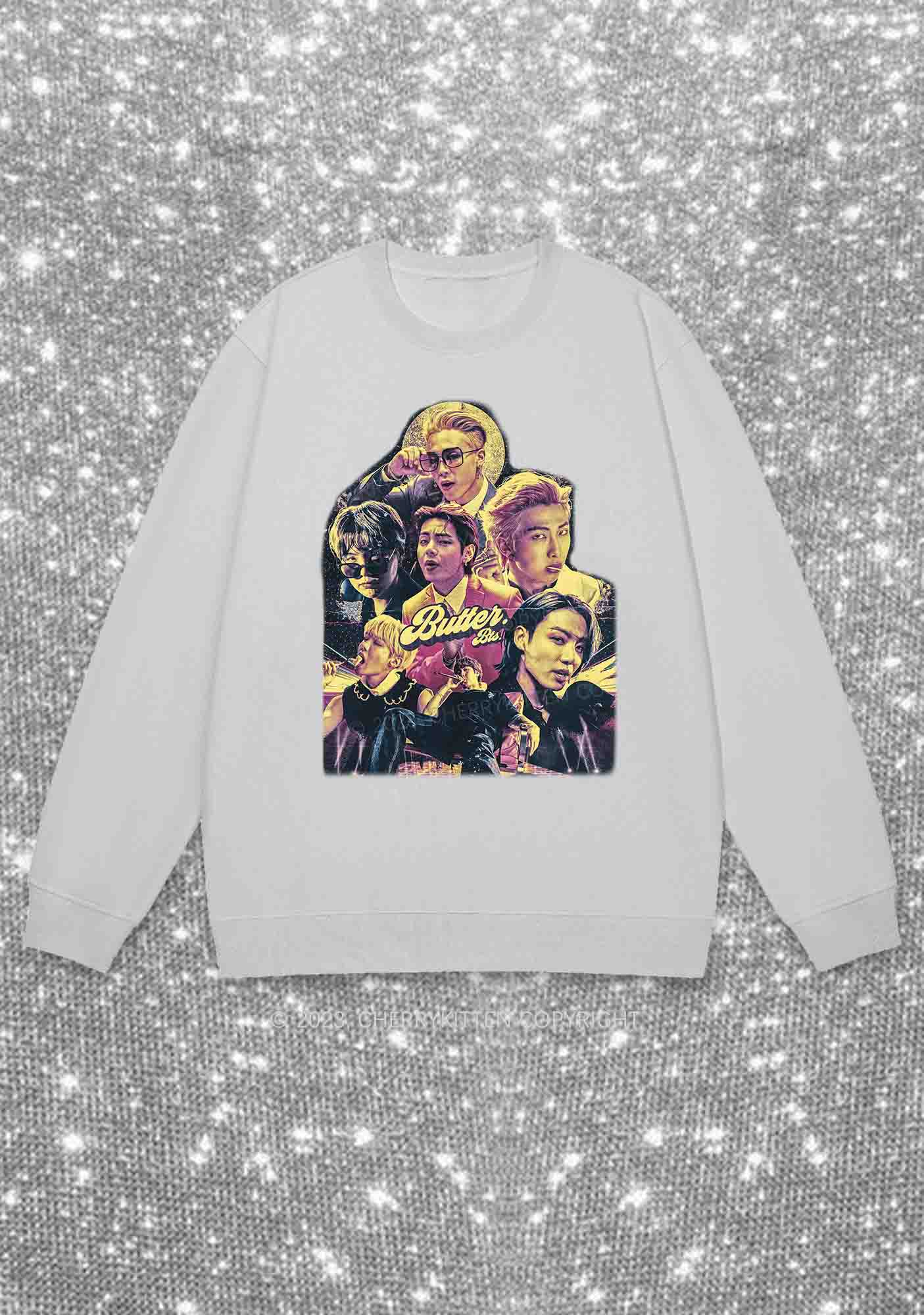 Butter Bangtan Kpop Y2K Sweatshirt Cherrykitten - Image 5