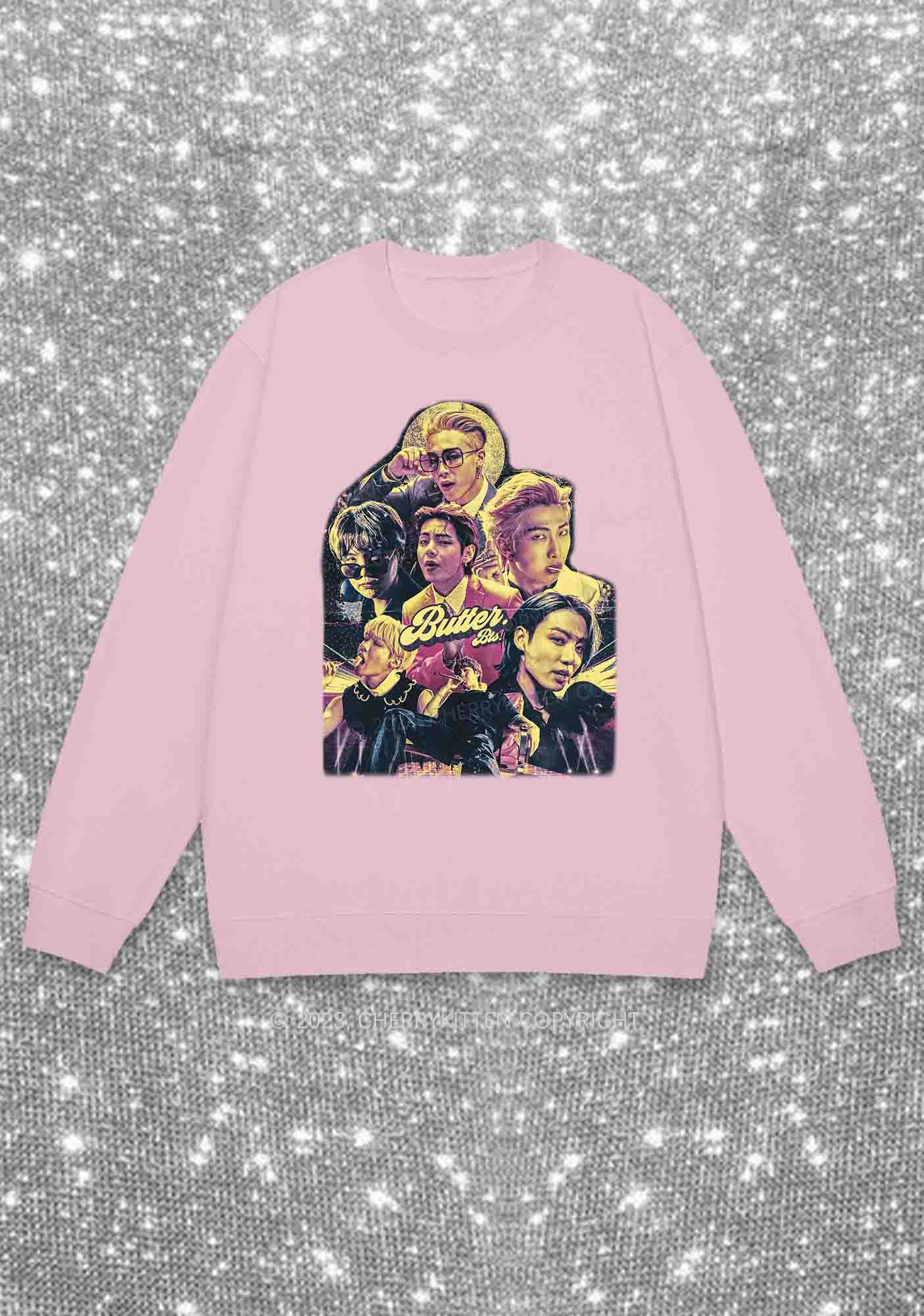 Butter Bangtan Kpop Y2K Sweatshirt Cherrykitten - Image 6