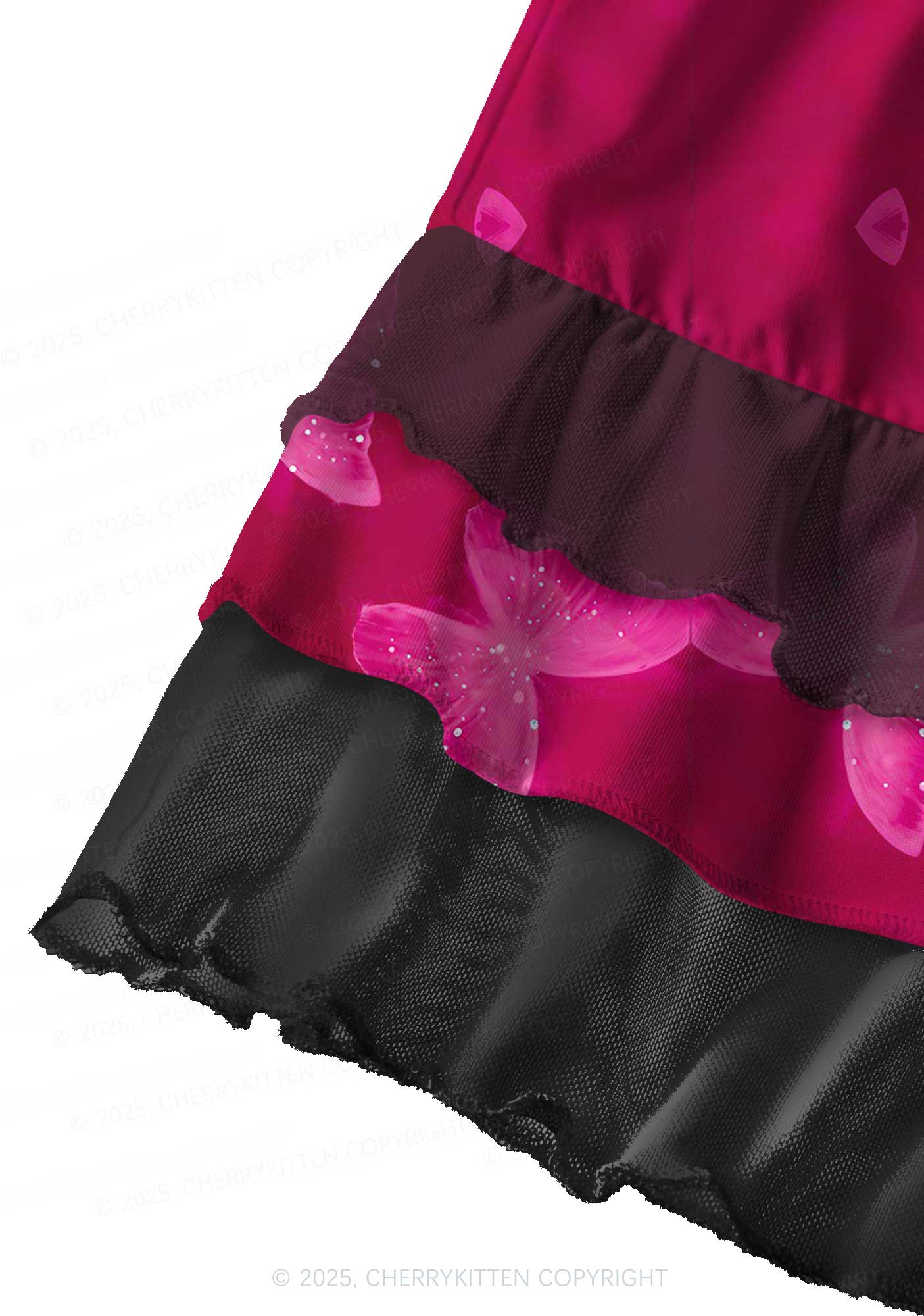 Butterflies Y2K Print Mini Layered Skirt Cherrykitten - Image 3