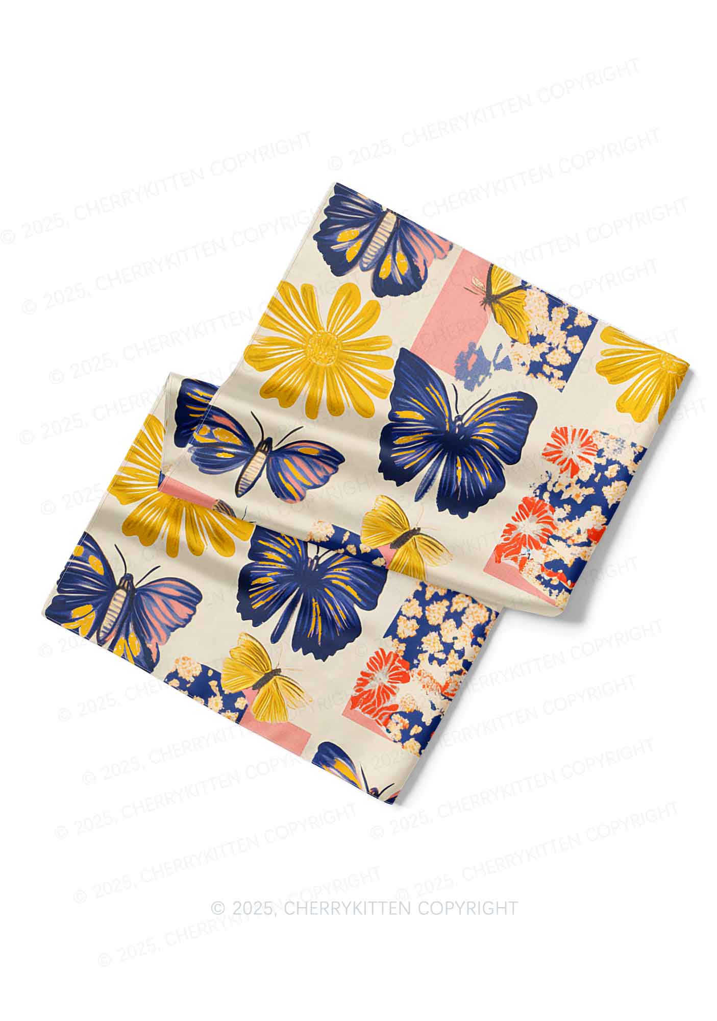 Butterfly Art Y2K Square Bandana Cherrykitten - Image 4