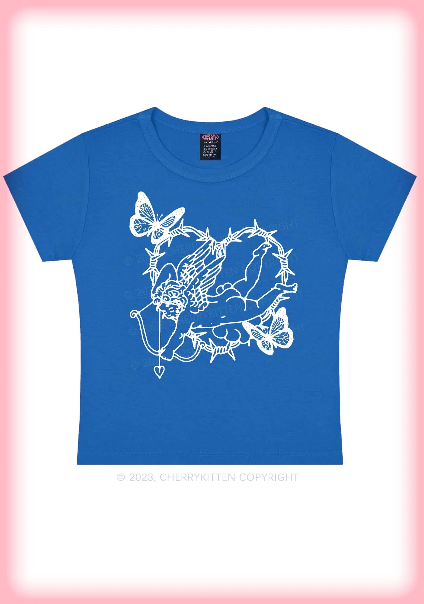 Butterfly Cupid Valentine's Day Y2K Baby Tee Cherrykitten - Image 8
