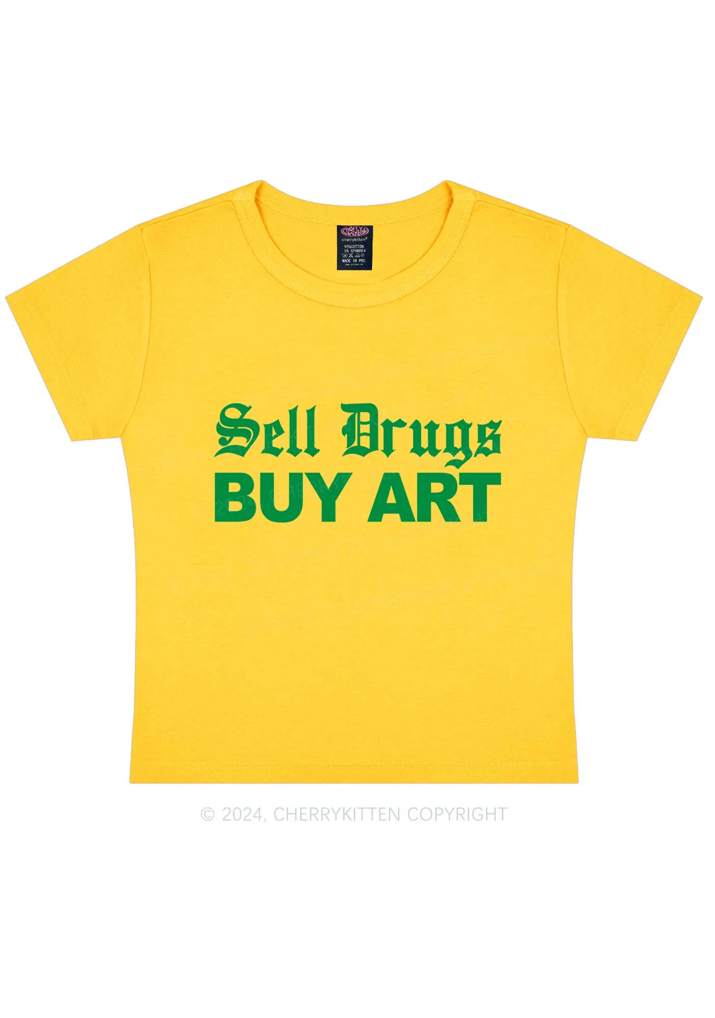 Buy Art Y2K Baby Tee Cherrykitten - Image 6