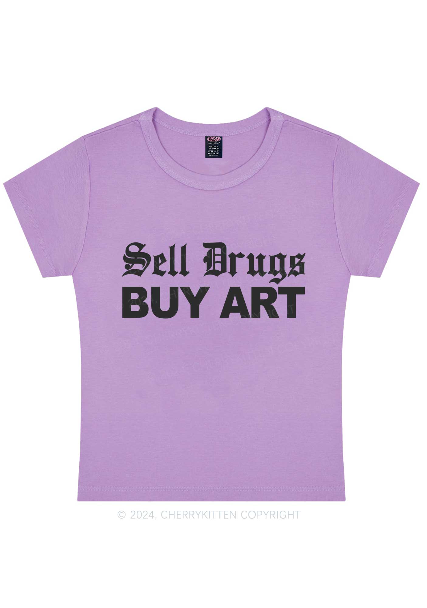 Buy Art Y2K Baby Tee Cherrykitten - Image 7