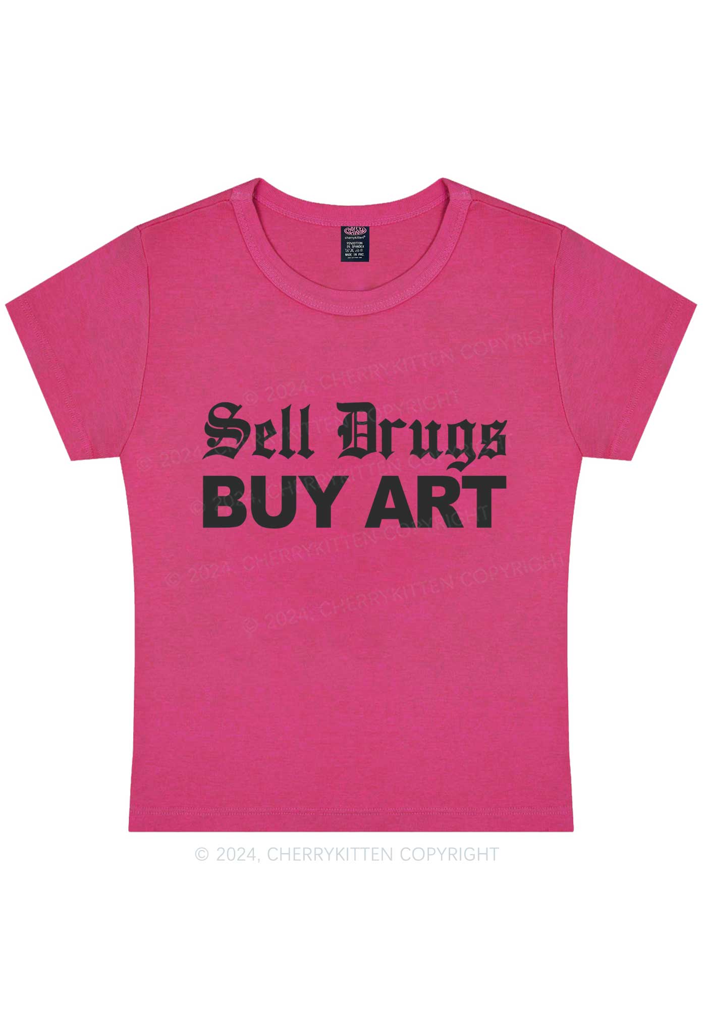 Buy Art Y2K Baby Tee Cherrykitten - Image 8