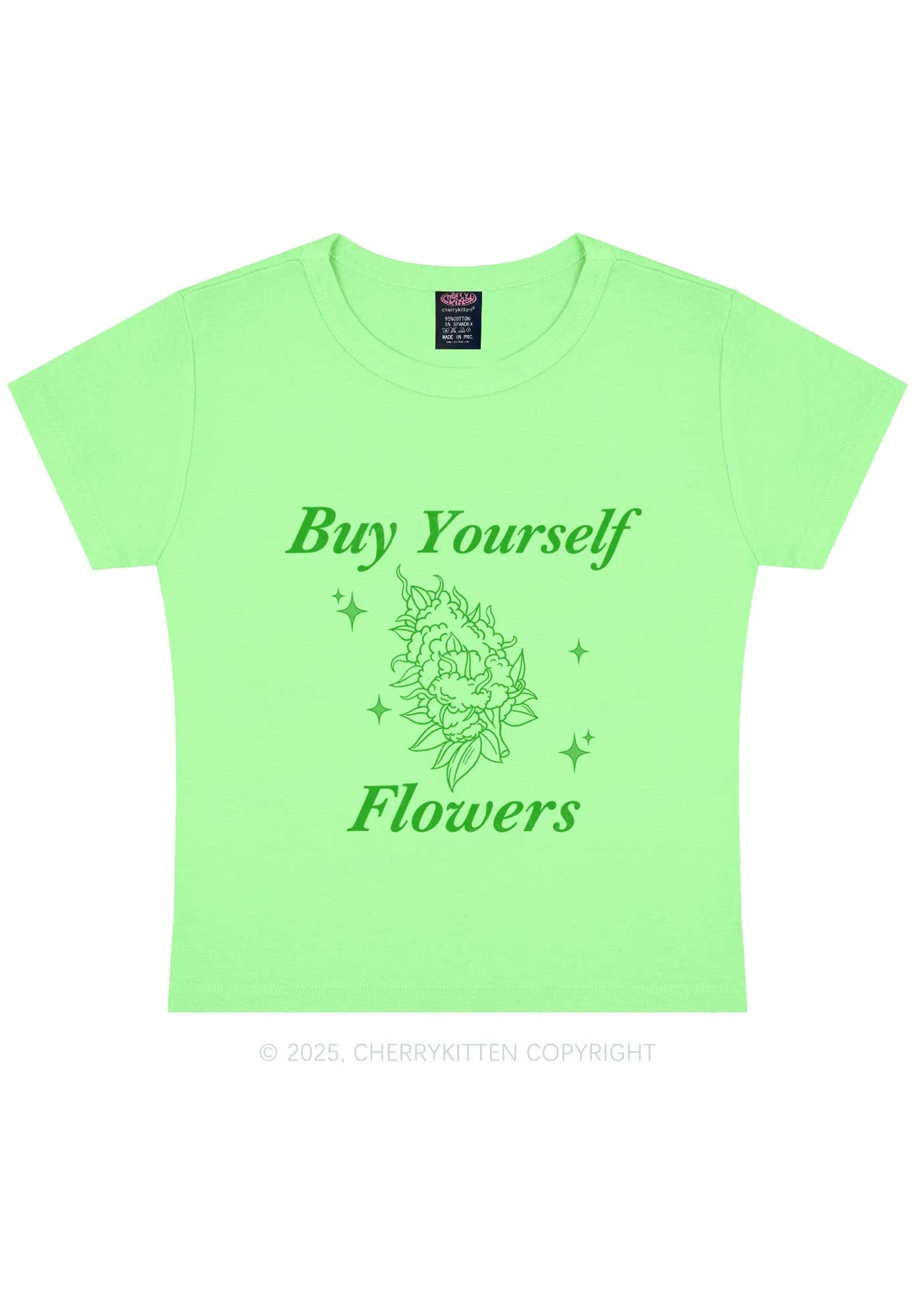 Buy Yourself Flowers Y2K Baby Tee Cherrykitten - Image 10