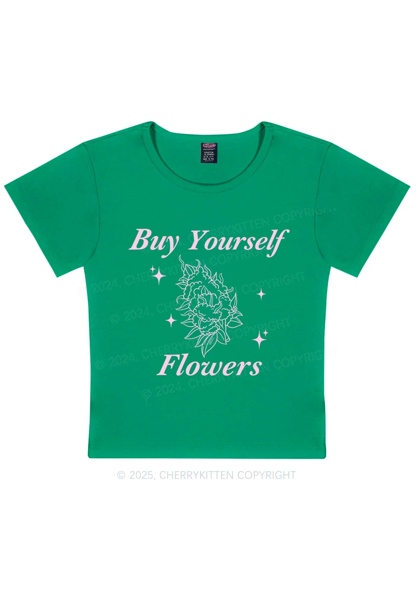 Buy Yourself Flowers Y2K Baby Tee Cherrykitten - Image 6