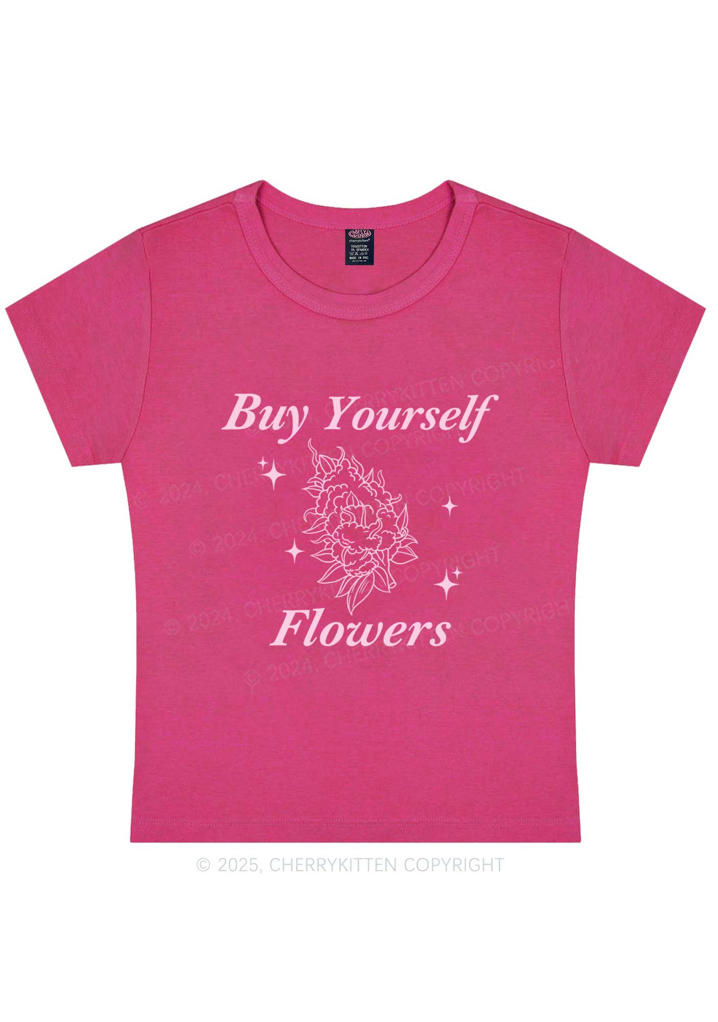 Buy Yourself Flowers Y2K Baby Tee Cherrykitten - Image 7