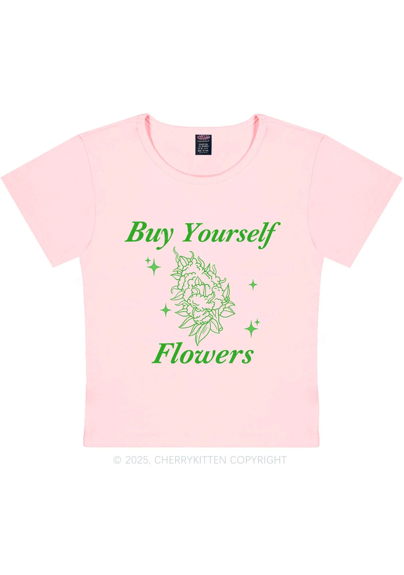 Buy Yourself Flowers Y2K Baby Tee Cherrykitten - Image 9