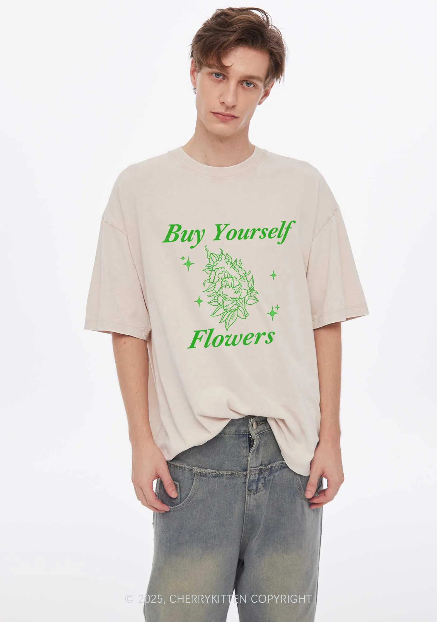 Buy Yourself Flowers Y2K Washed Tee Cherrykitten - Image 2