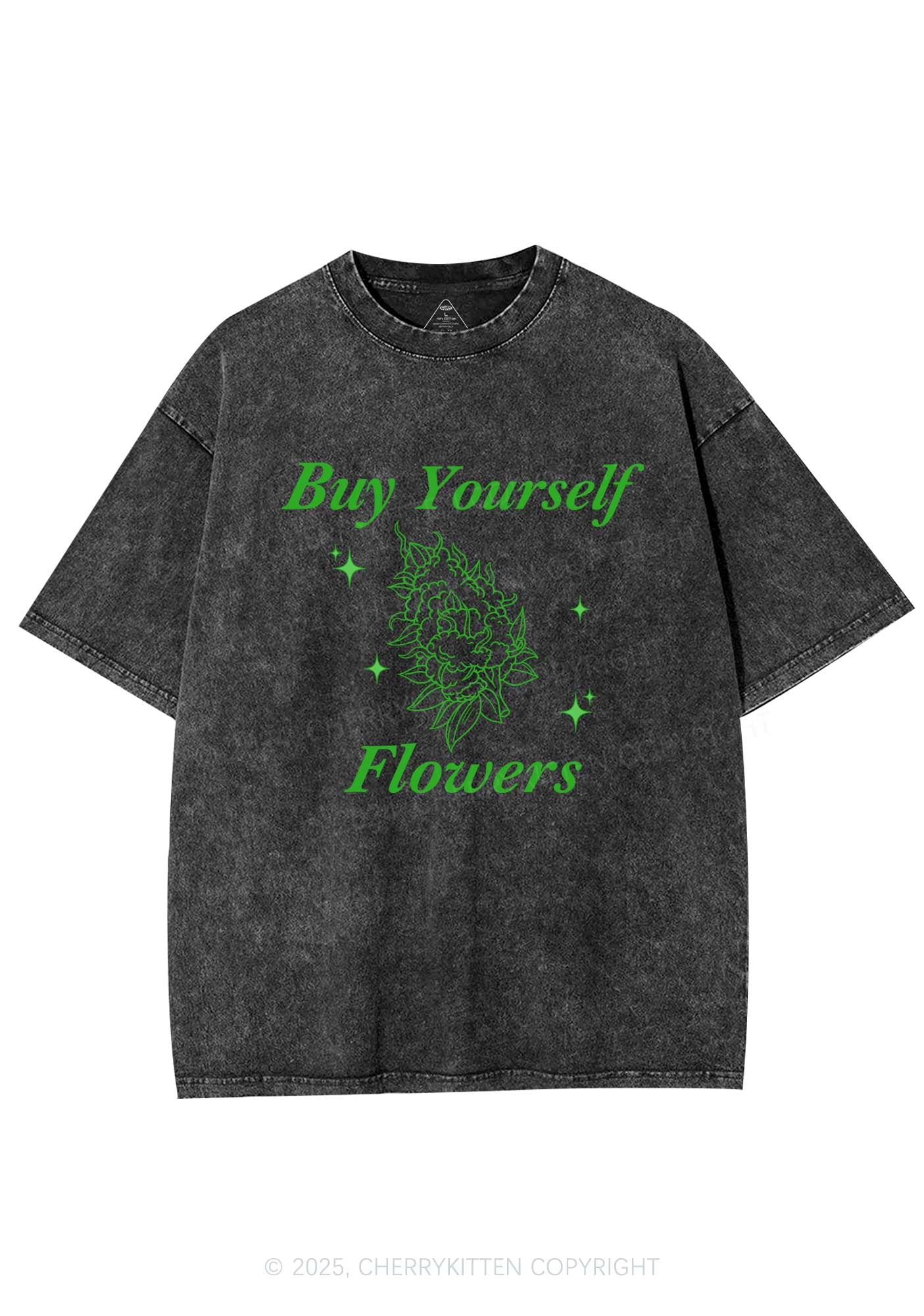 Buy Yourself Flowers Y2K Washed Tee Cherrykitten - Image 3