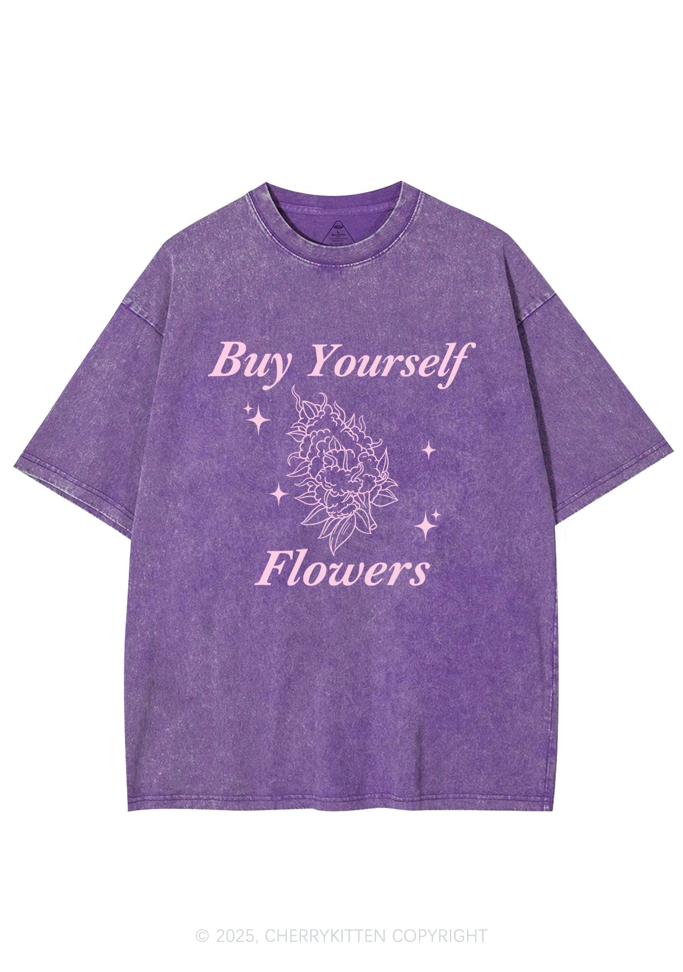 Buy Yourself Flowers Y2K Washed Tee Cherrykitten - Image 5