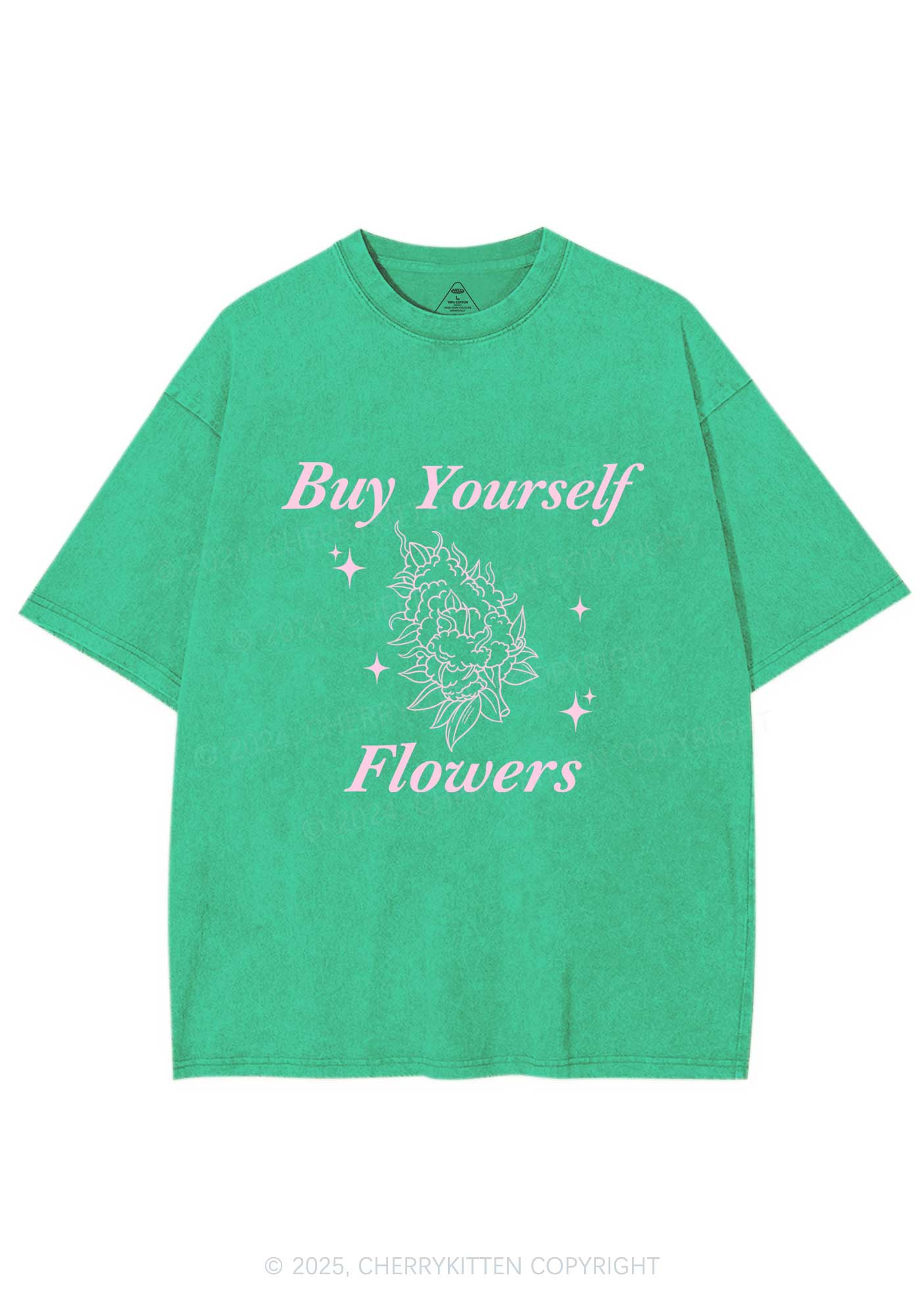 Buy Yourself Flowers Y2K Washed Tee Cherrykitten - Image 6