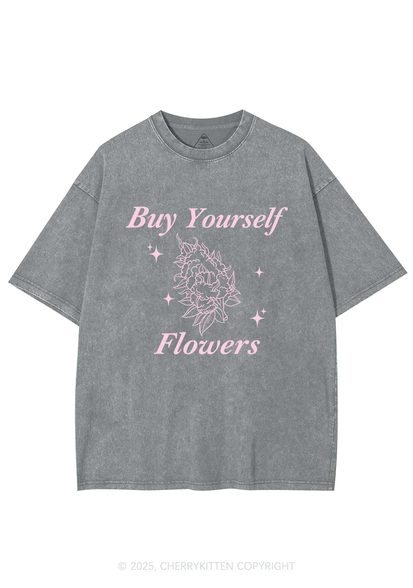 Buy Yourself Flowers Y2K Washed Tee Cherrykitten - Image 8