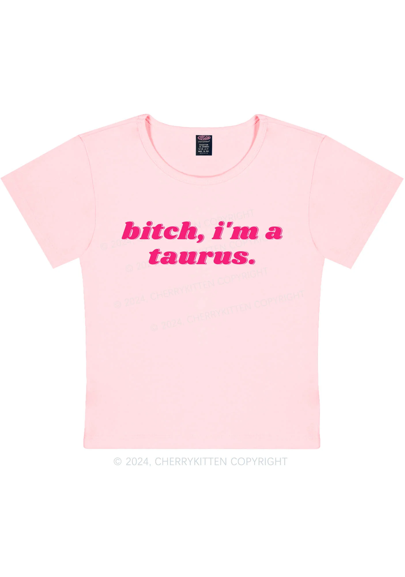 Bxtch I'm A Custom Zodiac Y2K Baby Tee - Image 5