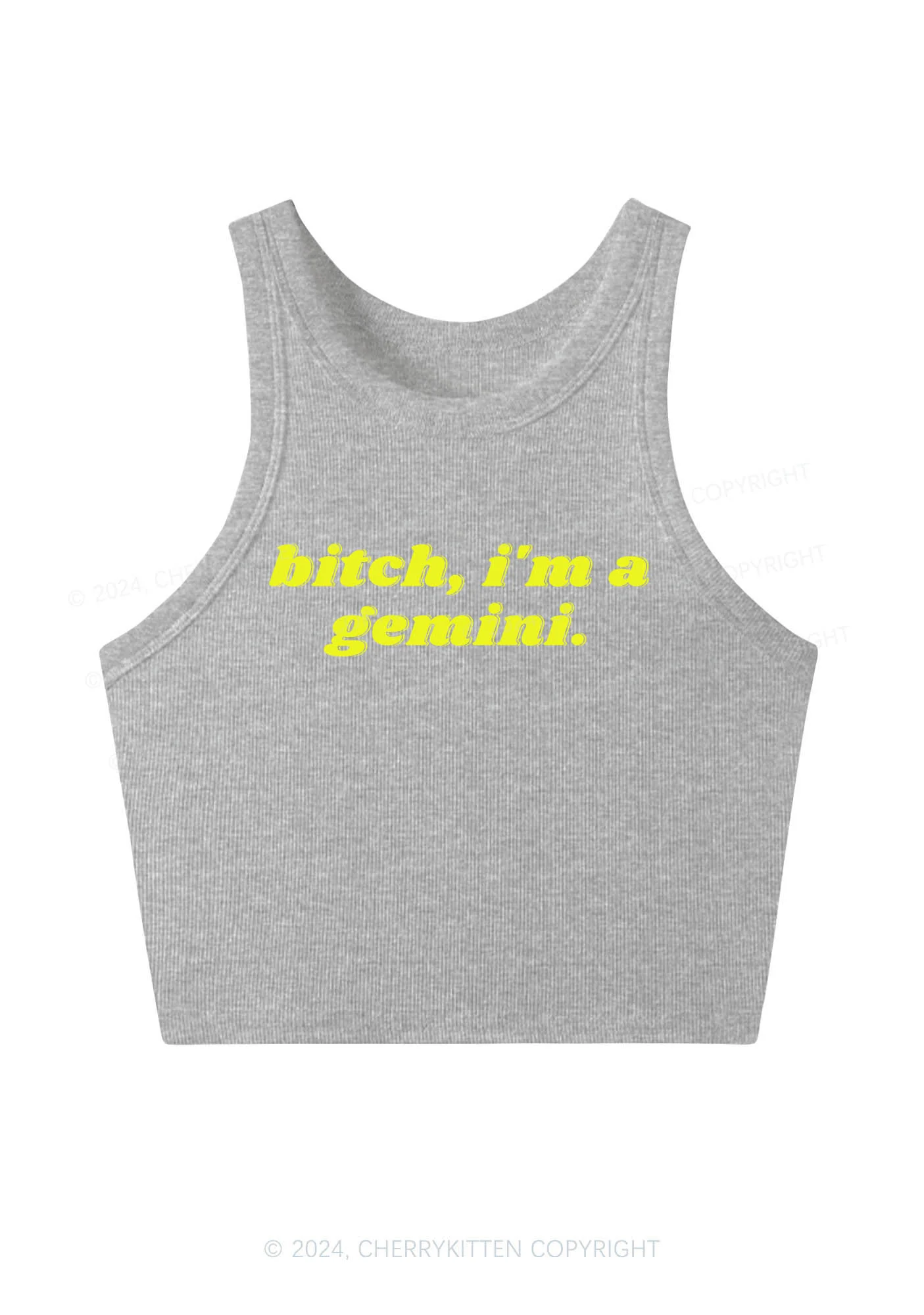Bxtch I'm A Custom Zodiac Y2K Crop Tank Top Cherrykitten - Image 4