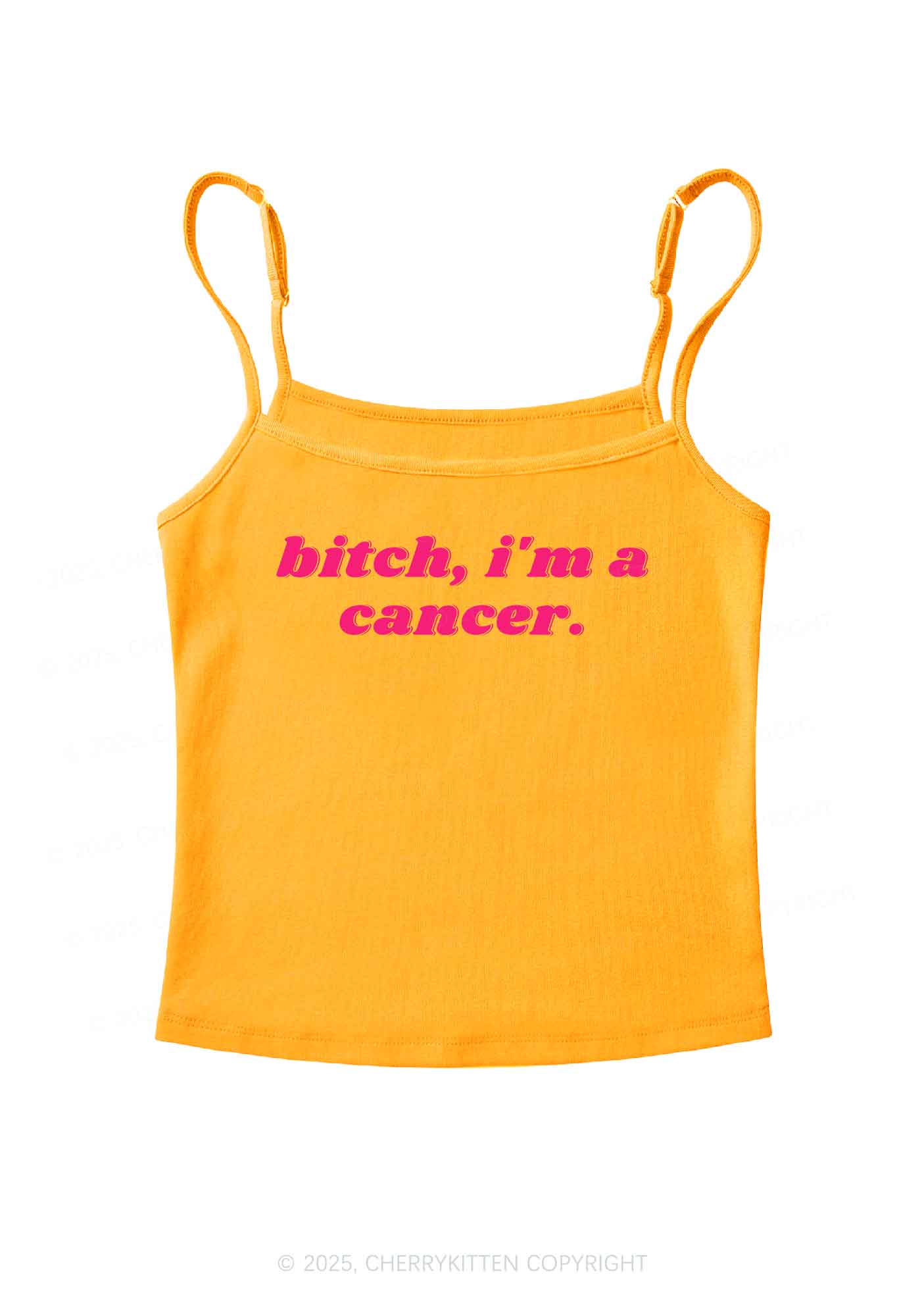 Bxtch I'm A Custom Zodiac Y2K Spaghetti Strap Cami Cherrykitten - Image 6